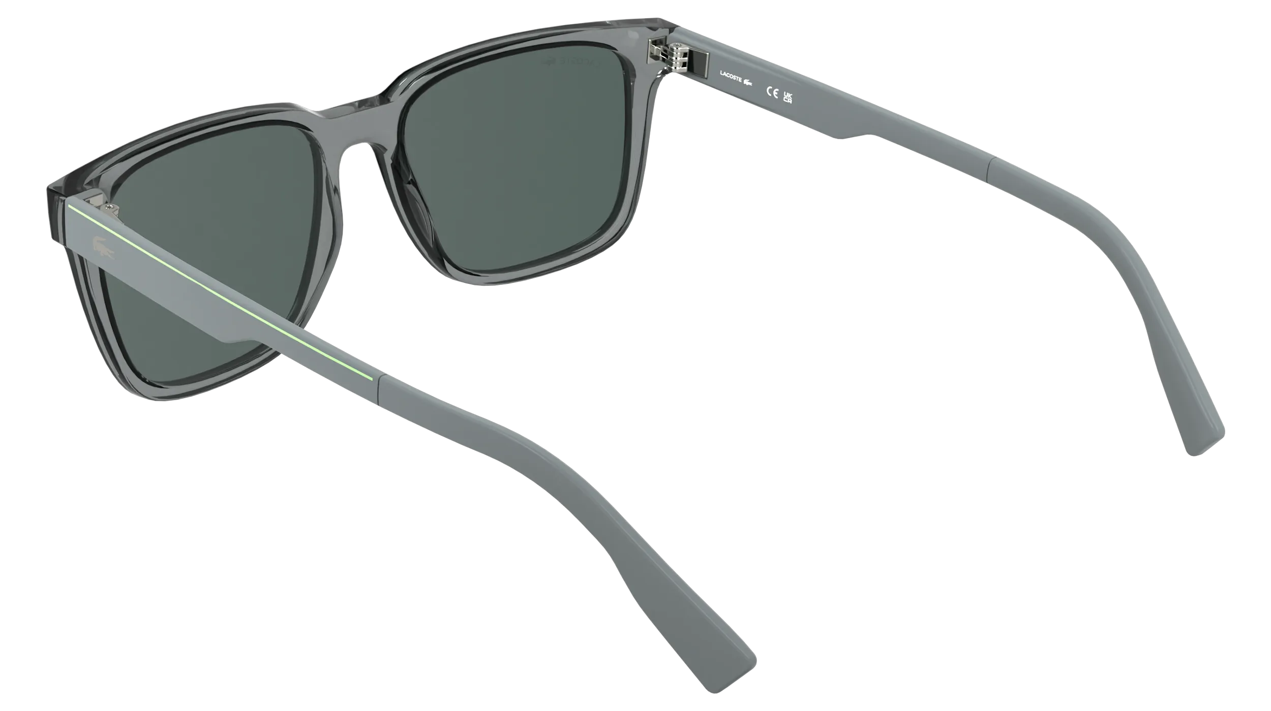 Lacoste L6077S 035 Occhiali da sole Bio-iniettato Grigio Squadrata Normale - immagine 4