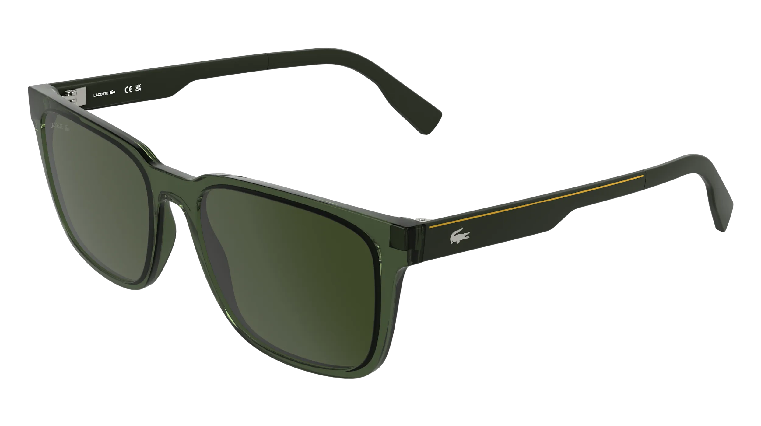 Lacoste L6077S 301 Occhiali da sole Bio-iniettato Verde Marrone Squadrata Normale - immagine 1