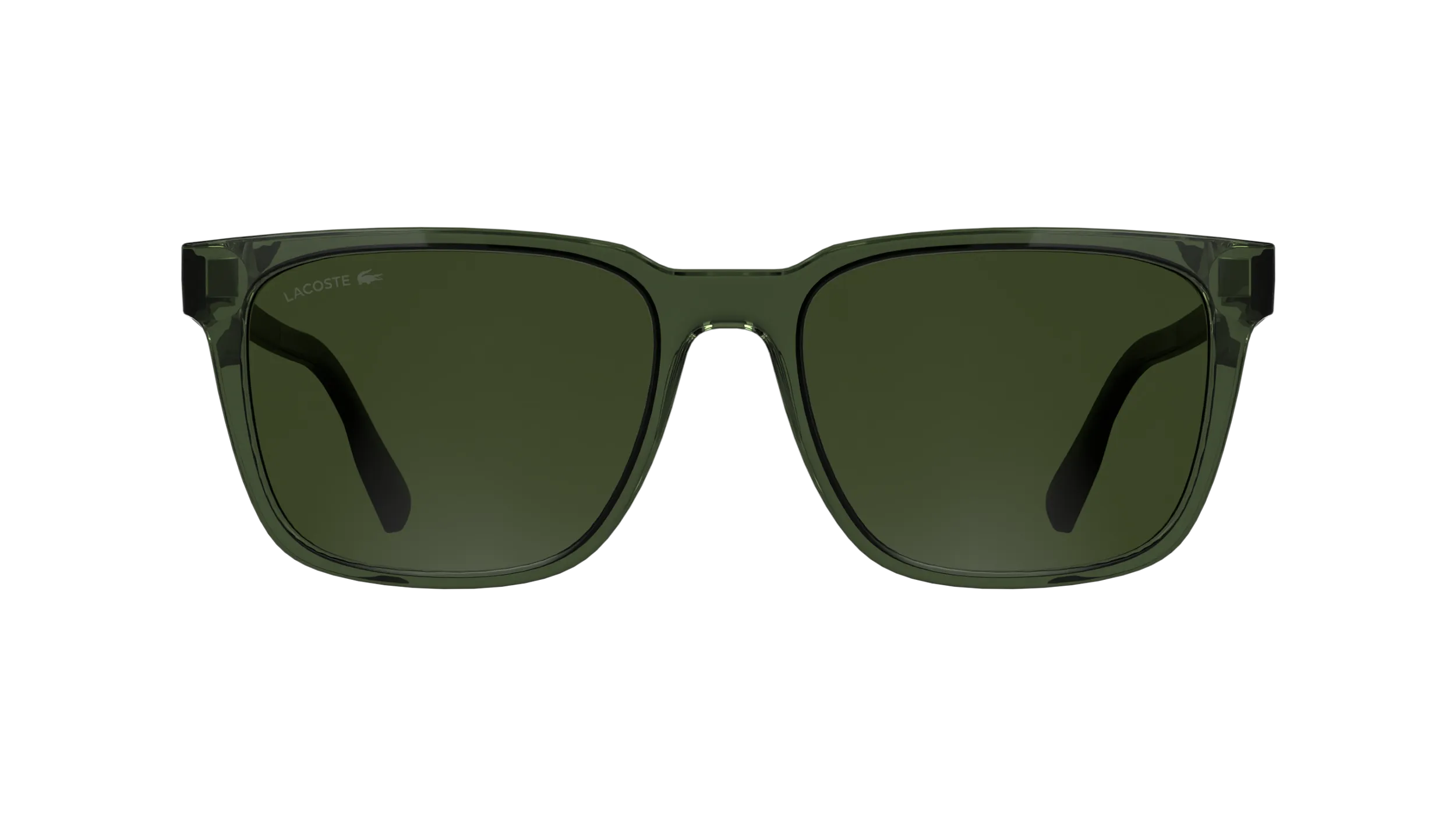 Lacoste L6077S 301 Occhiali da sole Bio-iniettato Verde Marrone Squadrata Normale - immagine 2