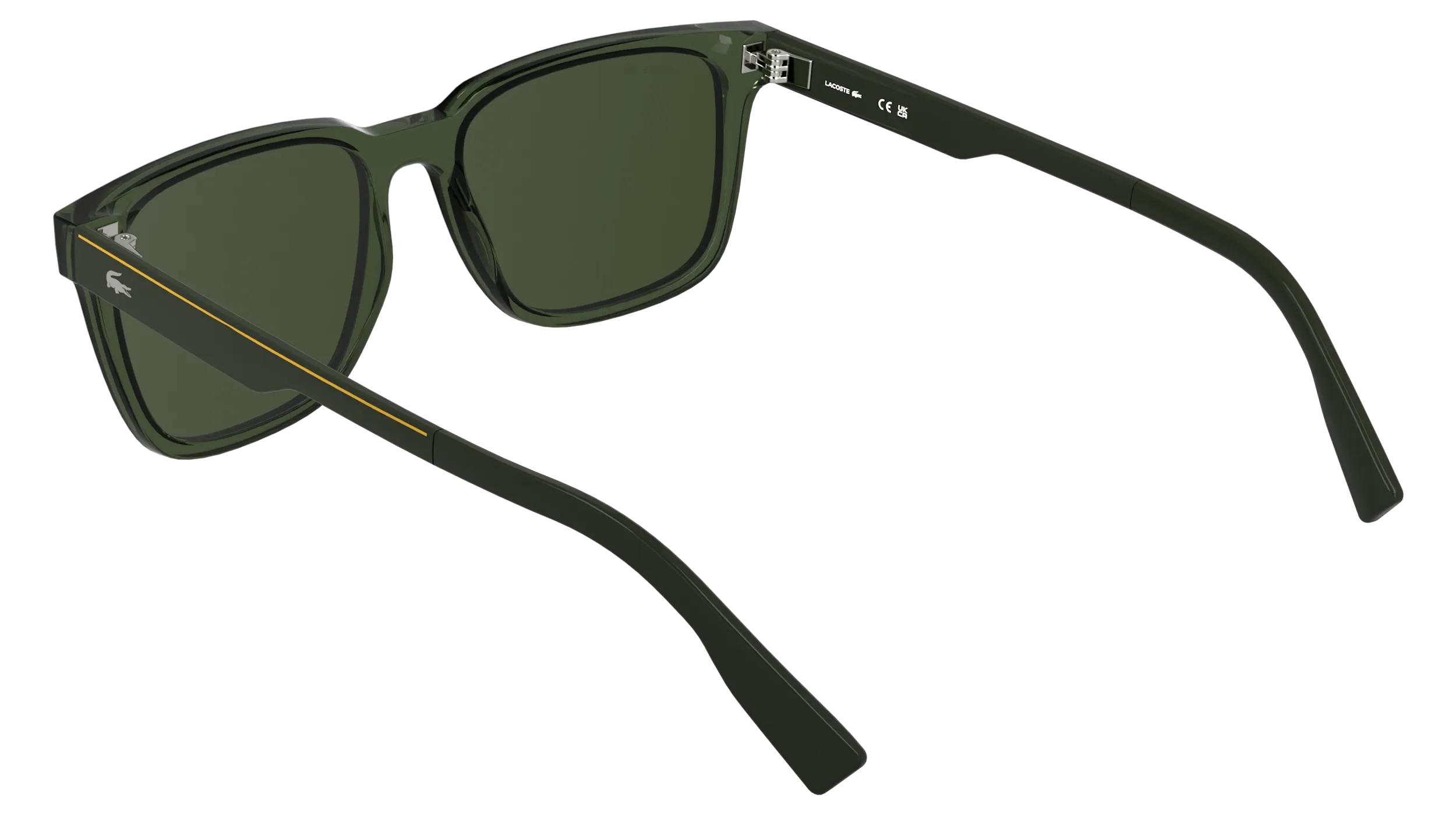 Lacoste L6077S 301 Occhiali da sole Bio-iniettato Verde Marrone Squadrata Normale - immagine 4