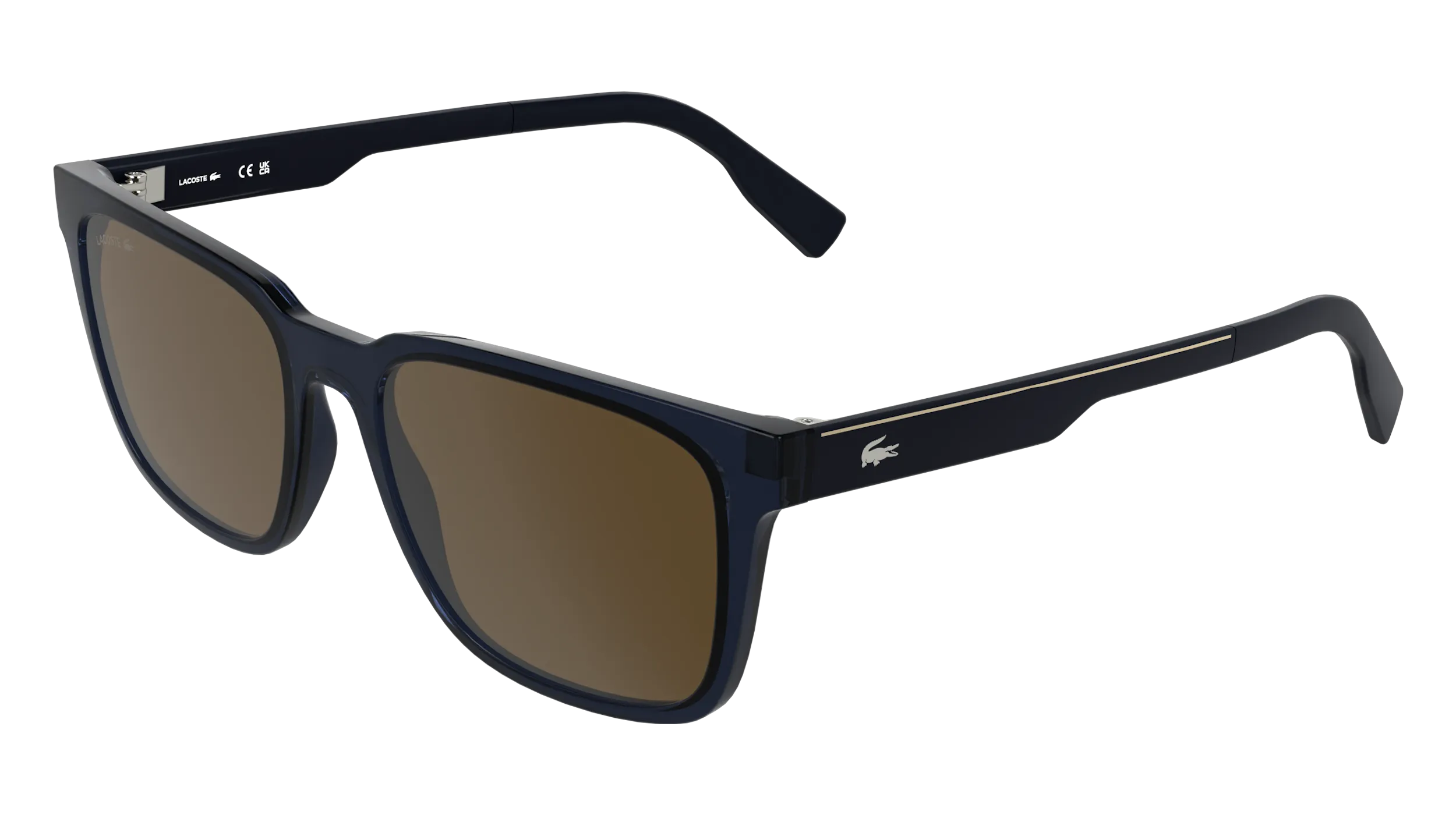Lacoste L6077S 410 Occhiali da sole Bio-iniettato Blu Marrone Squadrata Normale - immagine 1