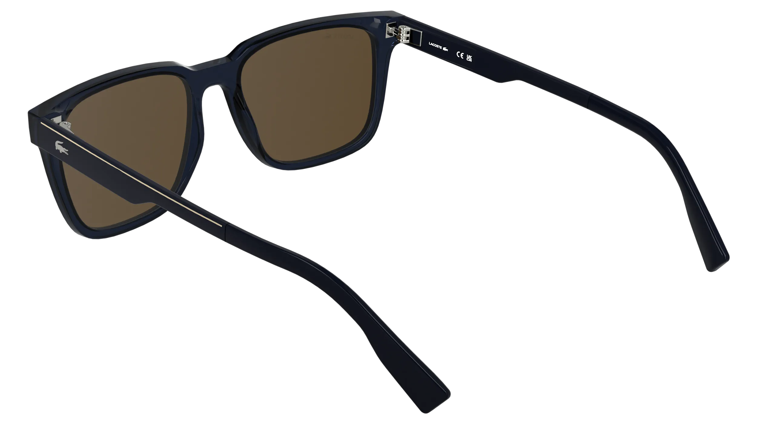 Lacoste L6077S 410 Occhiali da sole Bio-iniettato Blu Marrone Squadrata Normale - immagine 4