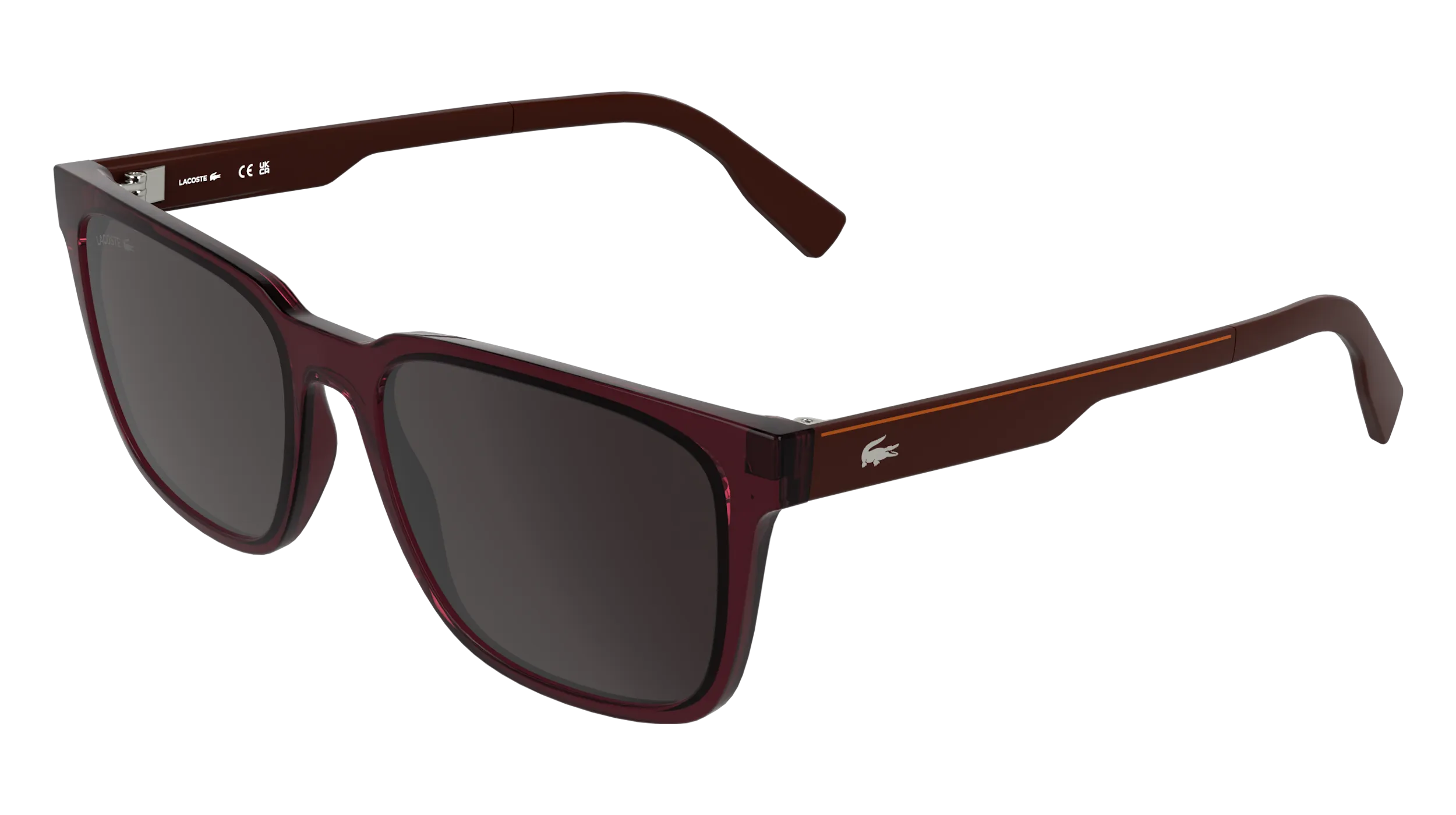 Lacoste L6077S 601 Occhiali da sole Bio-iniettato Bordeaux Squadrata Normale - immagine 1
