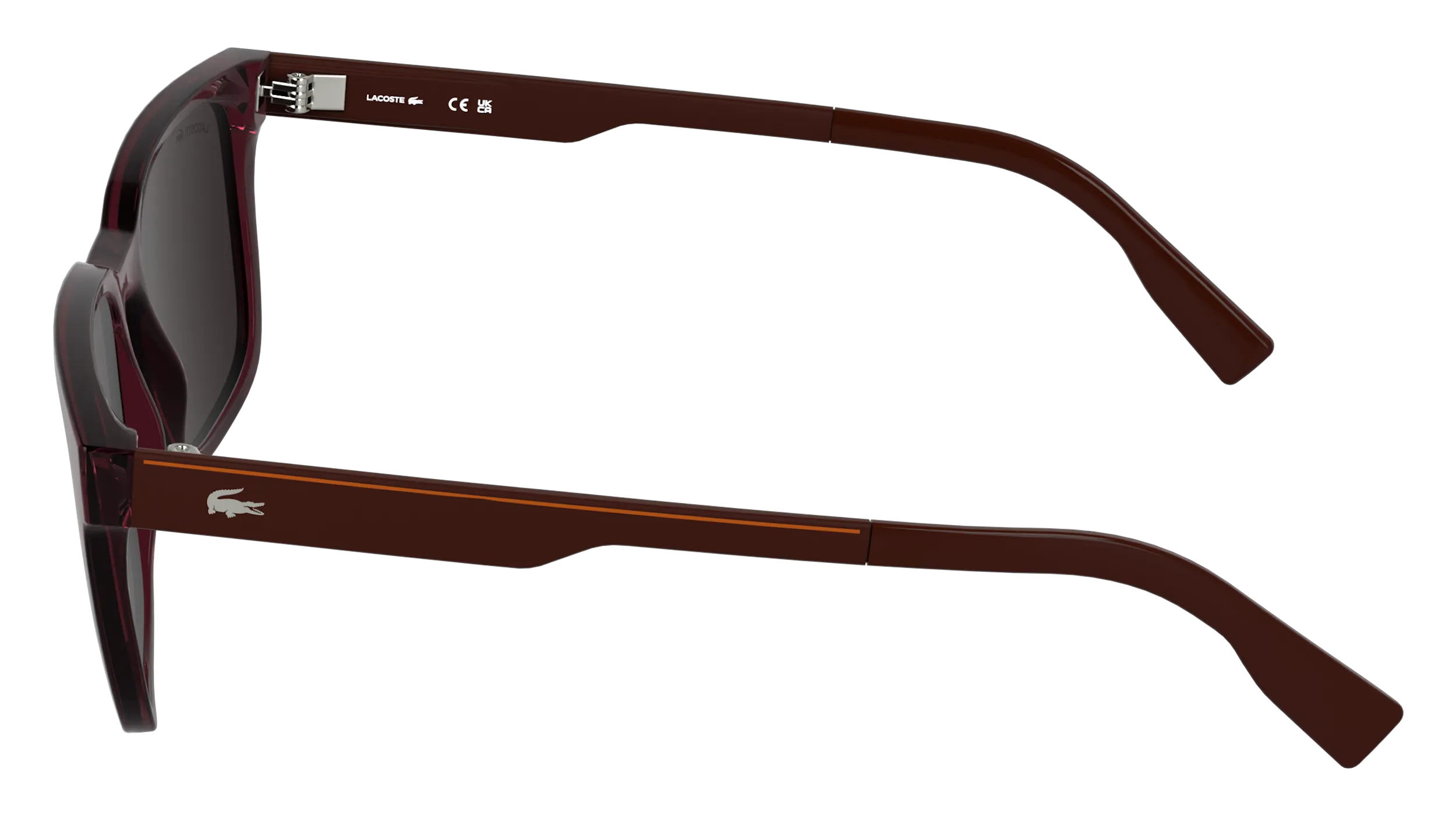 Lacoste L6077S 601 Occhiali da sole Bio-iniettato Bordeaux Squadrata Normale - immagine 3