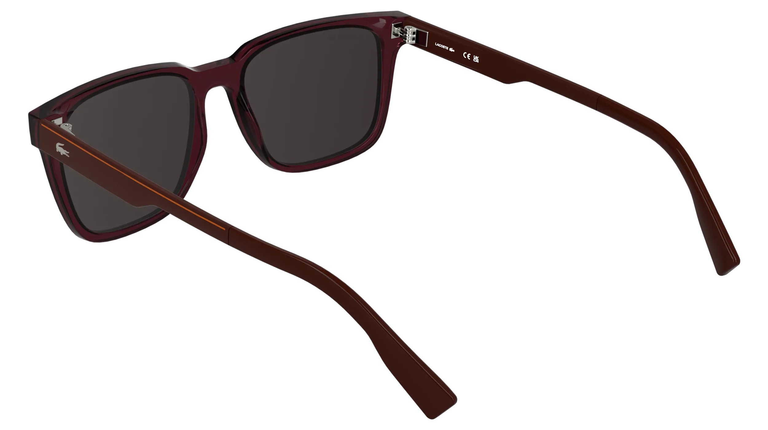 Lacoste L6077S 601 Occhiali da sole Bio-iniettato Bordeaux Squadrata Normale - immagine 4