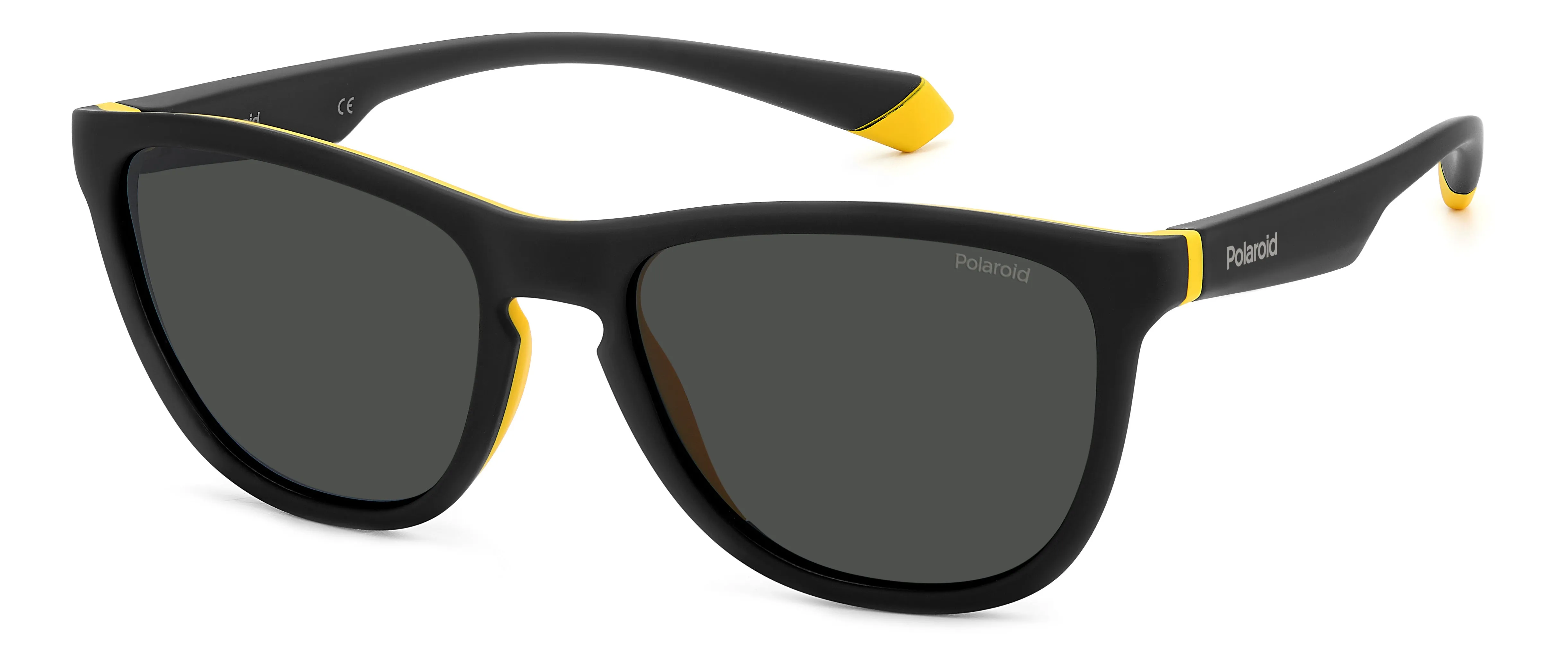 Polaroid PLD 2133/S 71C/M9 Occhiali da sole Plastica Nero / Giallo Grigio Squadrata Polarizzata - immagine 1