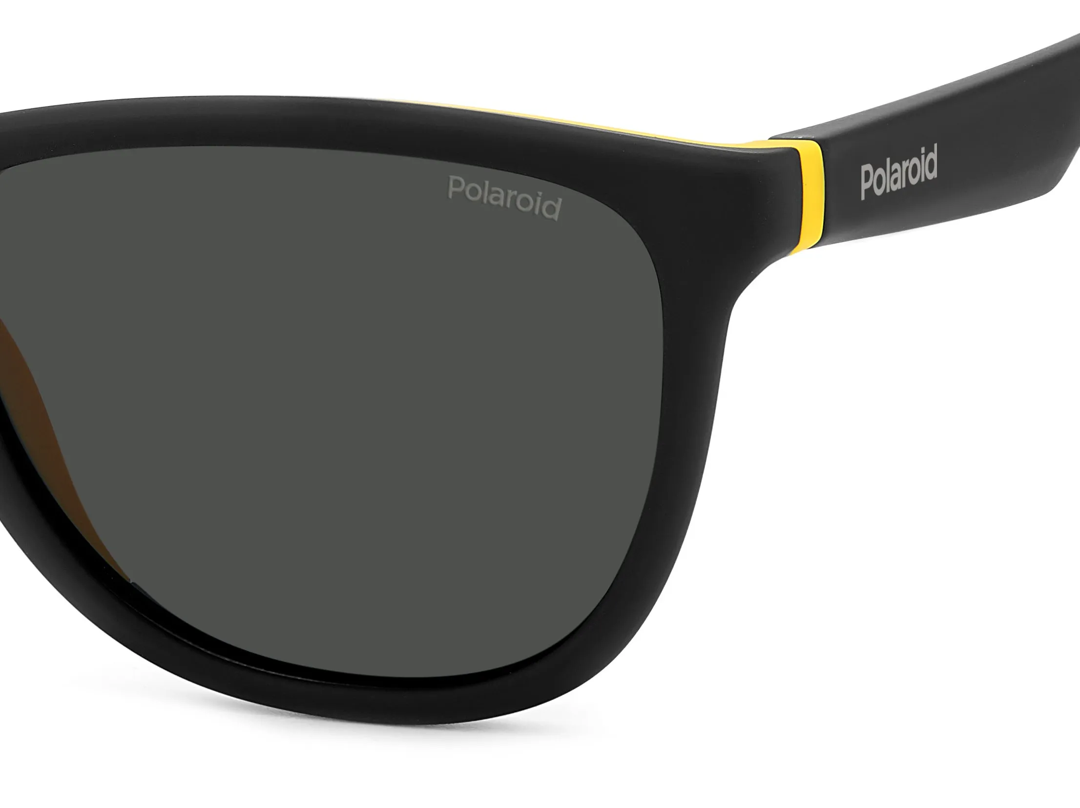 Polaroid PLD 2133/S 71C/M9 Occhiali da sole Plastica Nero / Giallo Grigio Squadrata Polarizzata - immagine 4