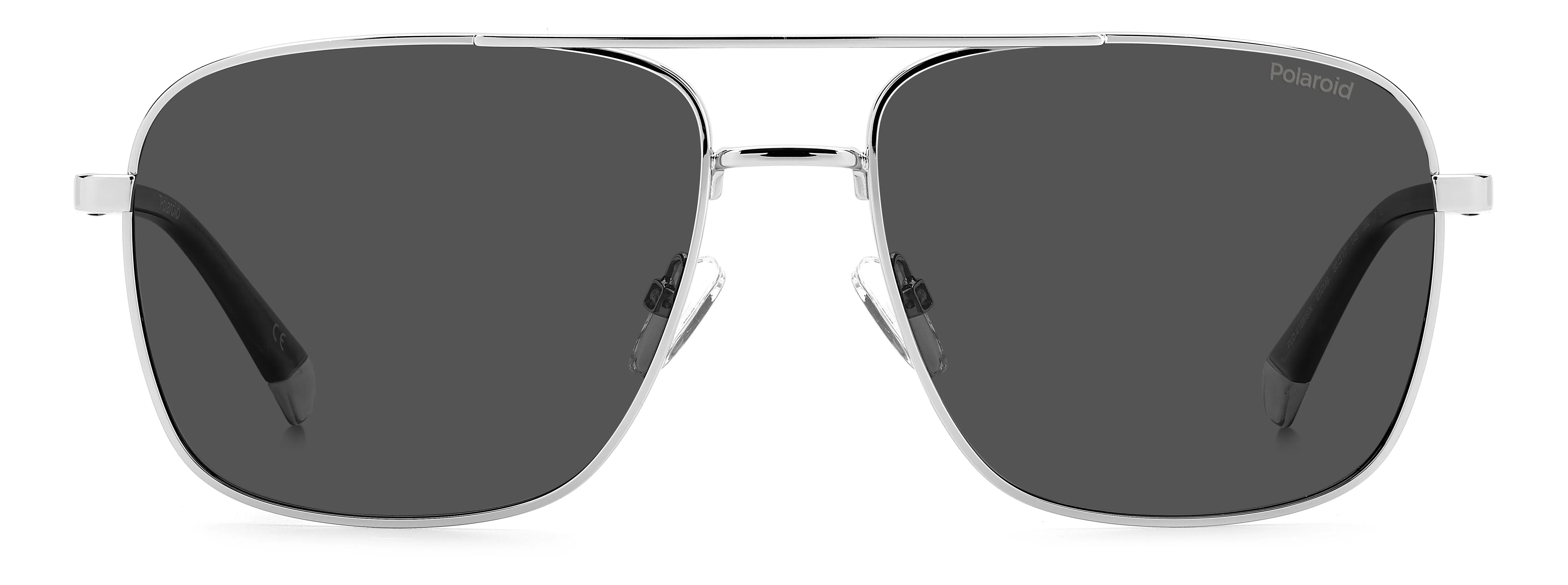 Polaroid PLD 4128/S/X 010/M9 Occhiali da sole Metallo Argento Grigio Pilot Polarizzata - immagine 2