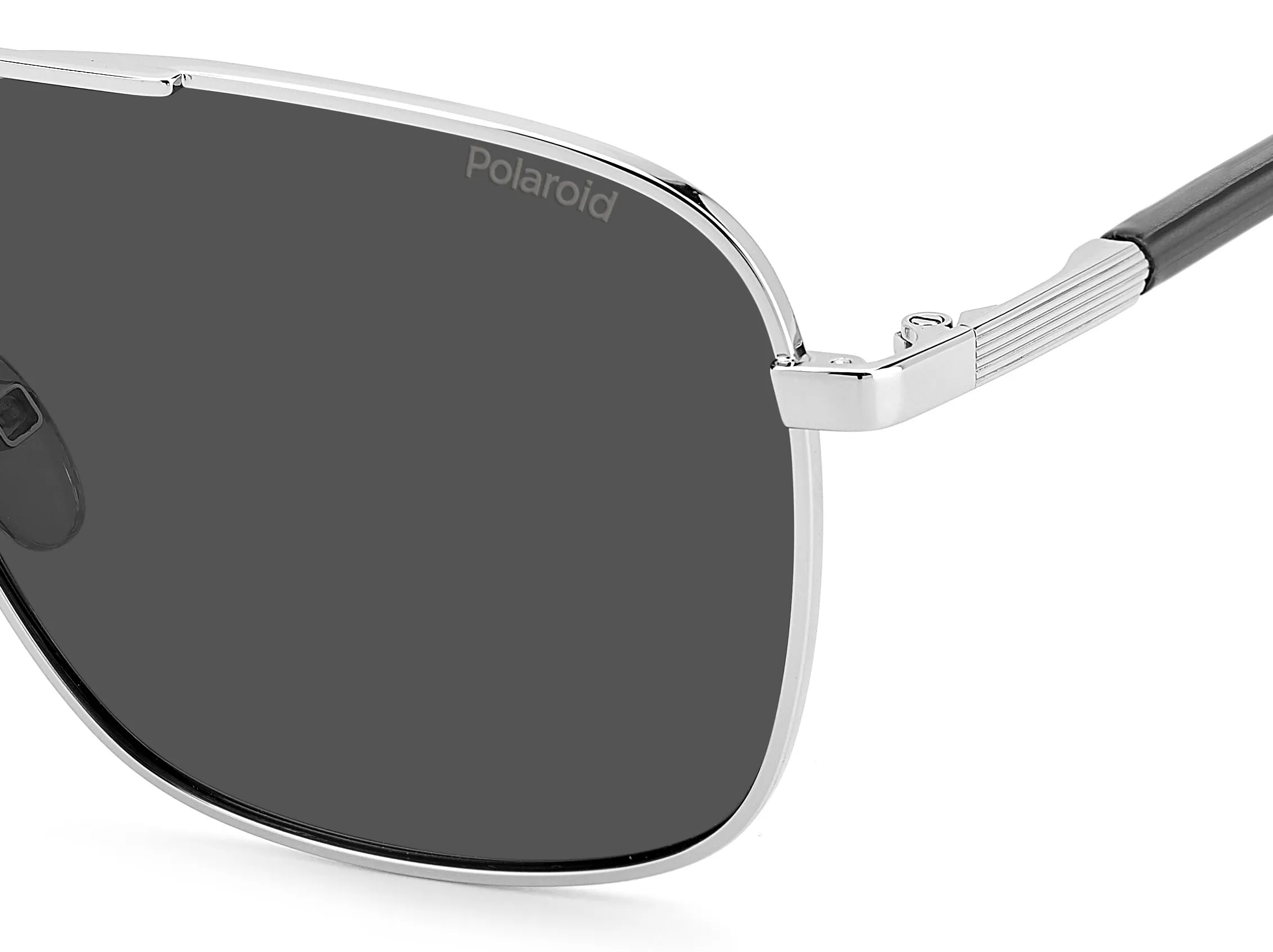 Polaroid PLD 4128/S/X 010/M9 Occhiali da sole Metallo Argento Grigio Pilot Polarizzata - immagine 4