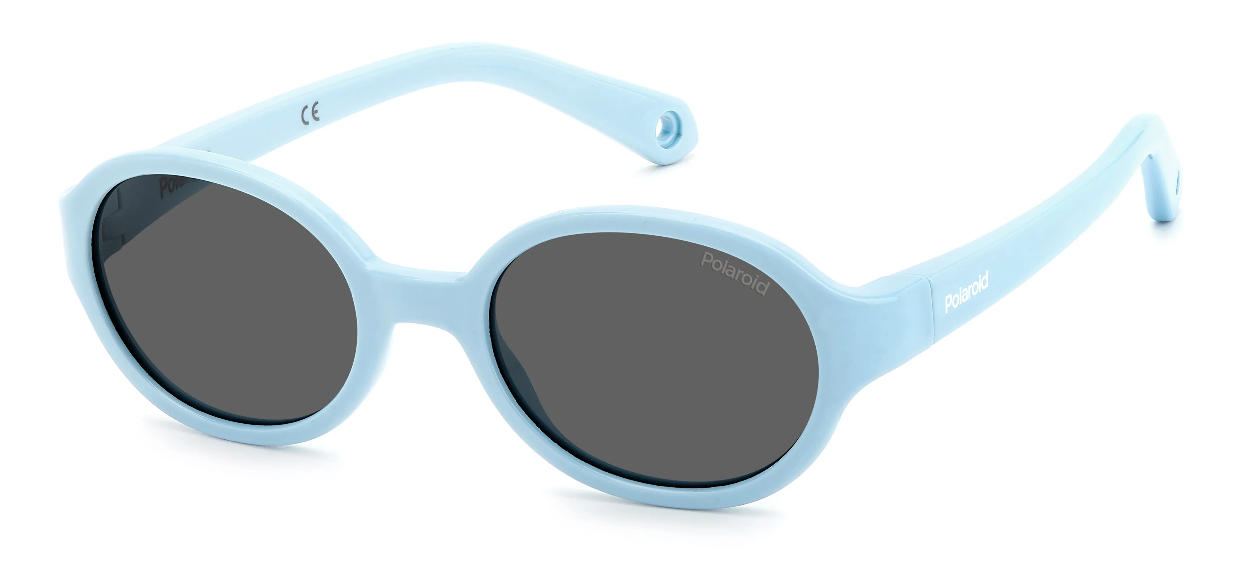 Polaroid PLD K004/S MVU/M9 Occhiali da sole bambino Policarbonato Azzurro Grigio Rotonda Polarizzata - immagine 1