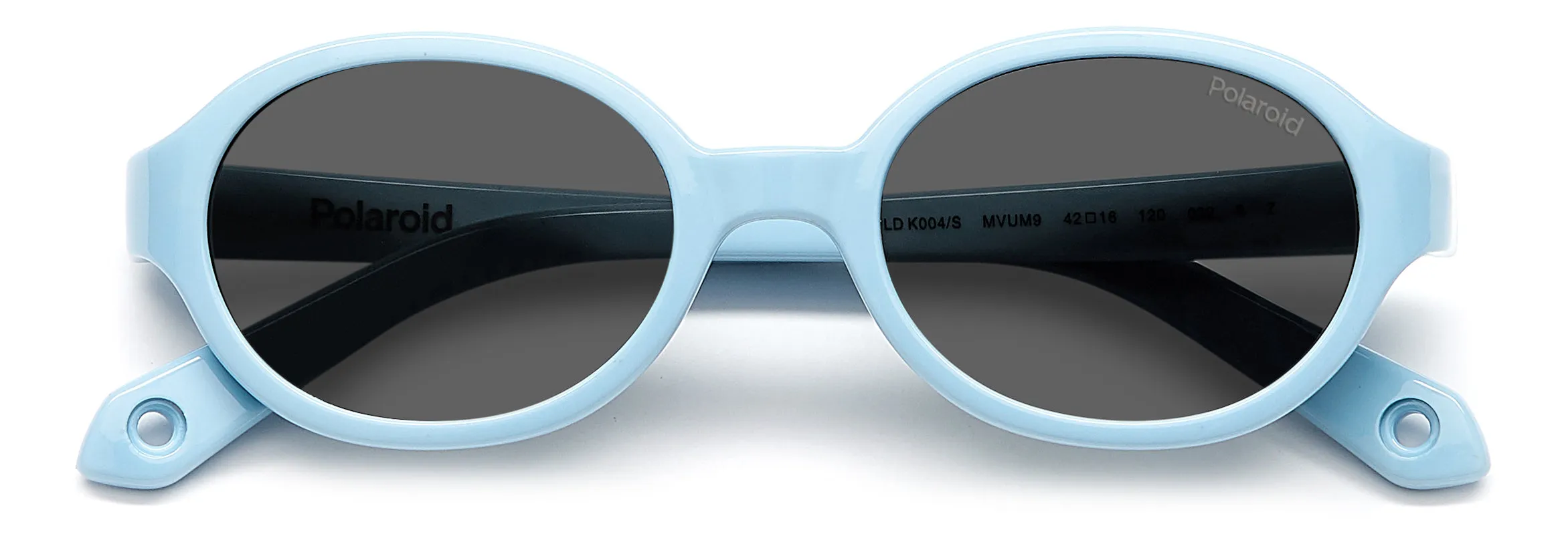 Polaroid PLD K004/S MVU/M9 Occhiali da sole bambino Policarbonato Azzurro Grigio Rotonda Polarizzata - immagine 3