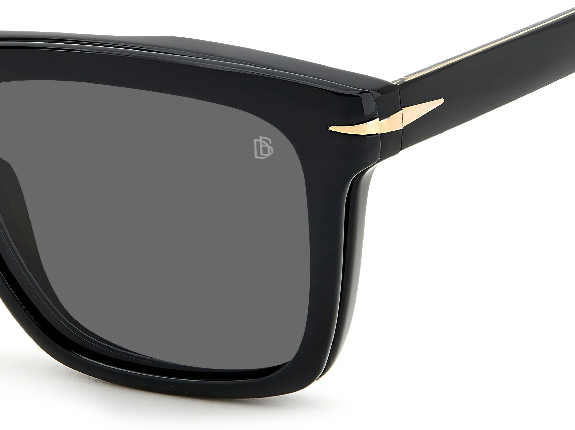 DAVID BECKHAM DB 7000/CS 807/M9 Occhiali da sole Acetato Nero Grigio Squadrata Polarizzata - immagine 3