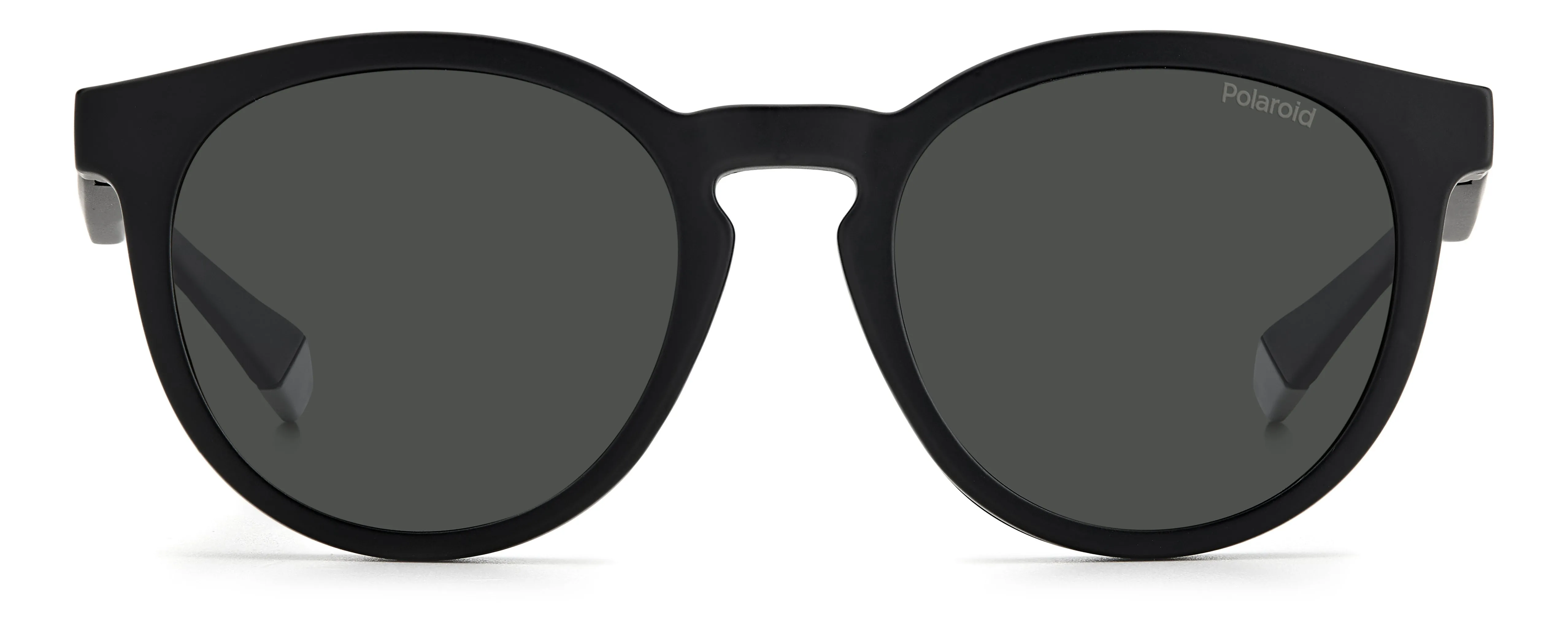 Polaroid PLD 2132/CS 003/M9 Occhiali da sole Plastica Nero-opaco Grigio Rotonda Polarizzata Clip-on - immagine 2