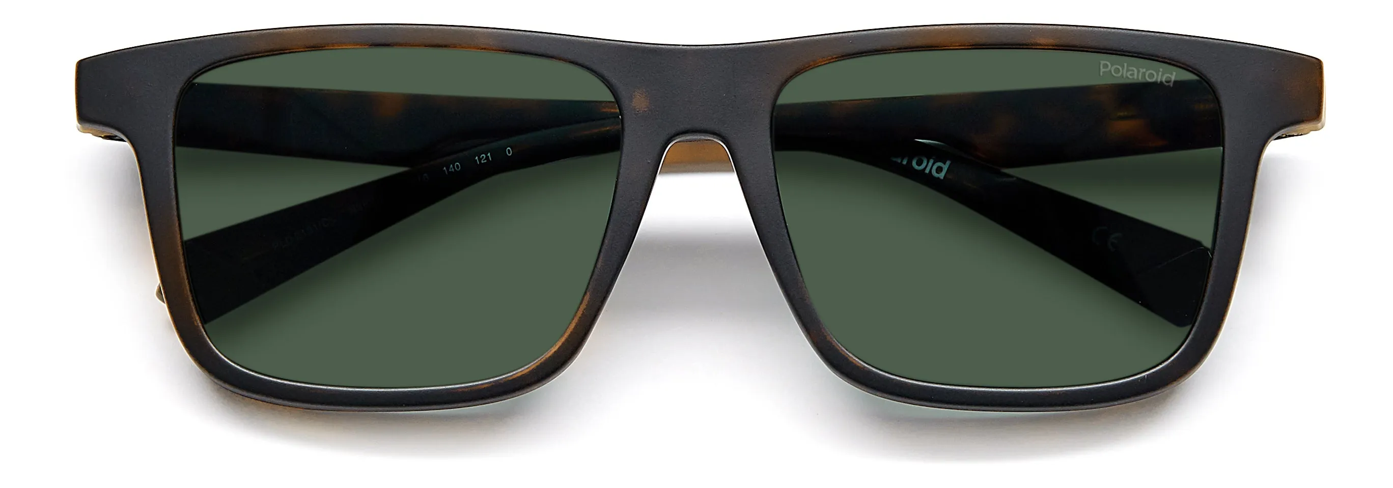 Polaroid PLD 2131/CS N9P/UC Occhiali da sole Plastica Havana Verde Squadrata Polarizzata Clip-on - immagine 3