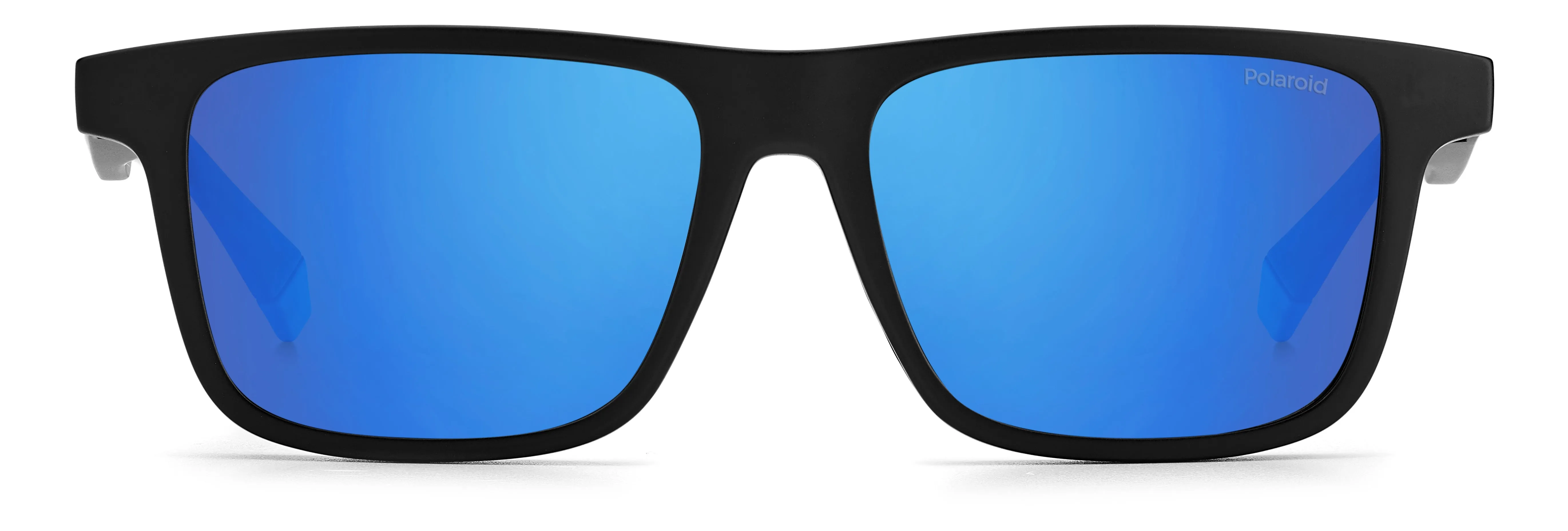 Polaroid PLD 2131/CS 0VK/5X Occhiali da sole Plastica Nero-opaco Blu Squadrata Polarizzata Clip-on - immagine 2