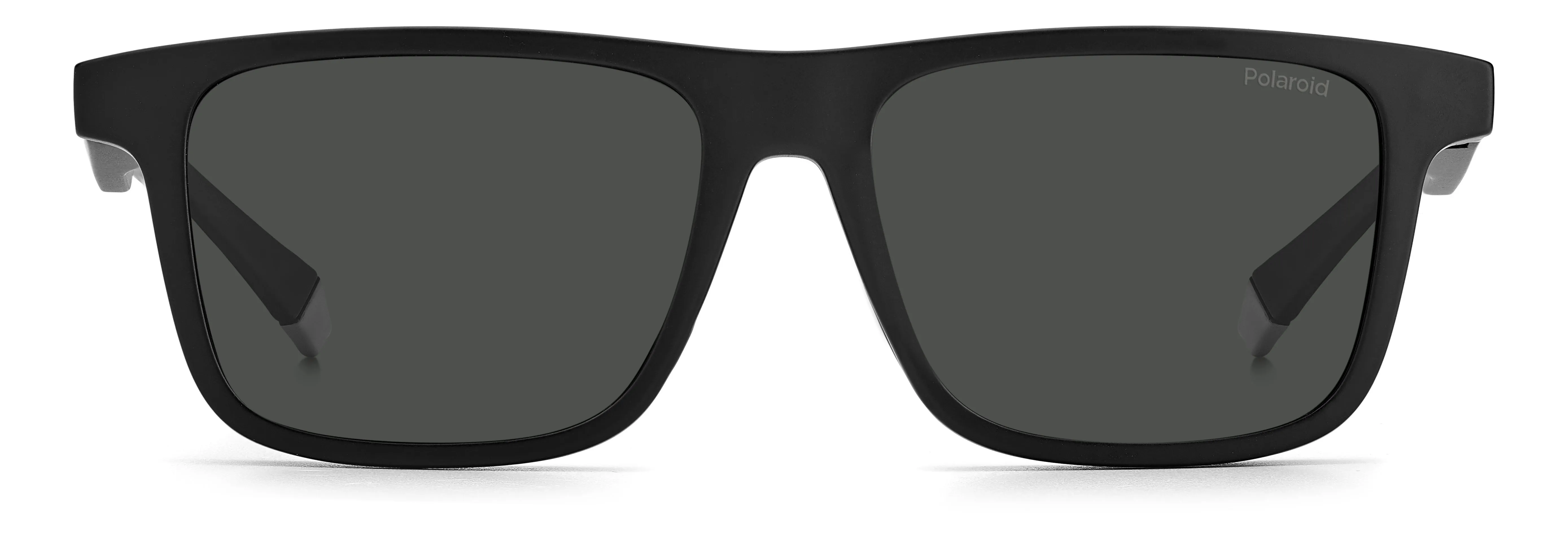 Polaroid PLD 2131/CS 003/M9 Occhiali da sole Plastica Nero-opaco Grigio Squadrata Polarizzata Clip-on - immagine 2