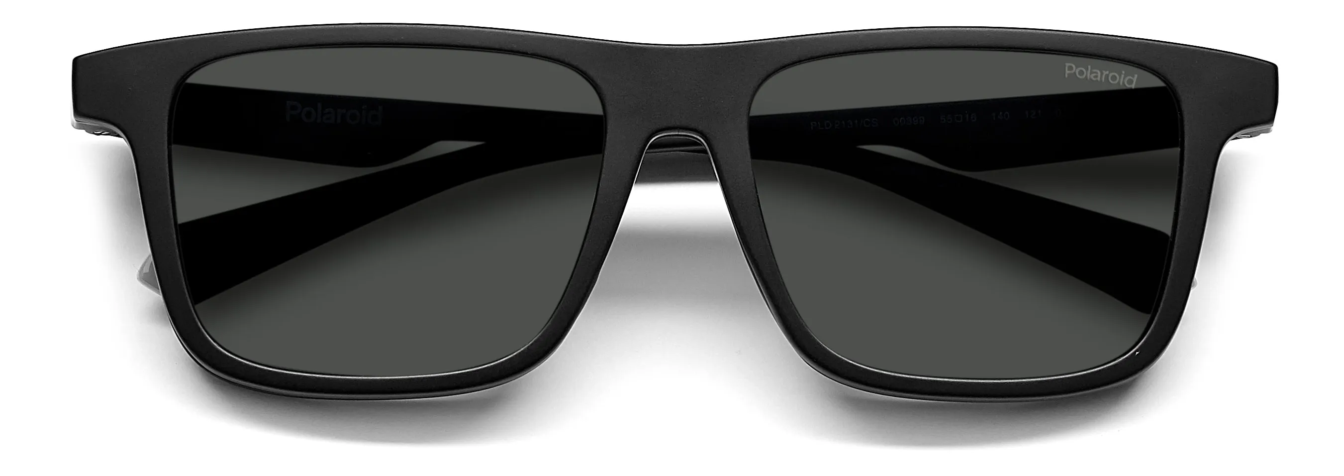 Polaroid PLD 2131/CS 003/M9 Occhiali da sole Plastica Nero-opaco Grigio Squadrata Polarizzata Clip-on - immagine 3