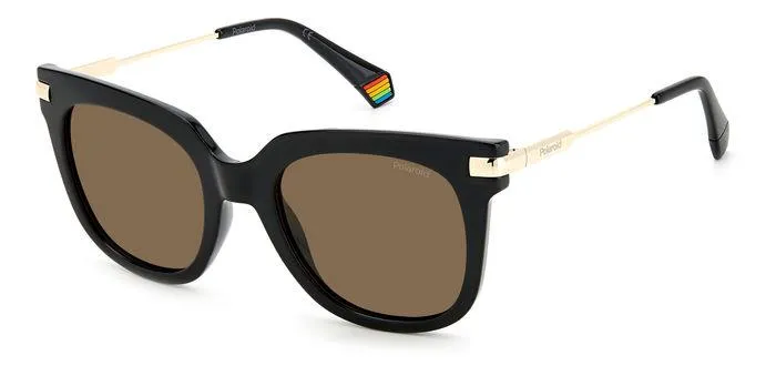 Polaroid PLD 6180/S 807/SP Occhiali da sole Plastica Nero Rame Squadrata Polarizzata - immagine 1