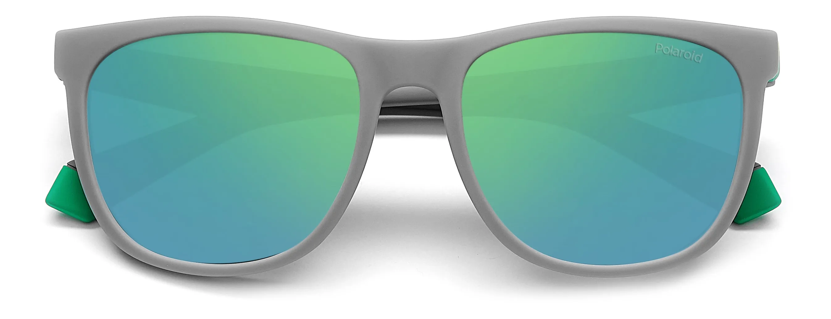 Polaroid Junior Polaroid PLD 8049/S 3U5/5Z Occhiali da sole bambino Policarbonato Grigio opaco Verde Squadrata Polarizzata Specchiato - immagine 3