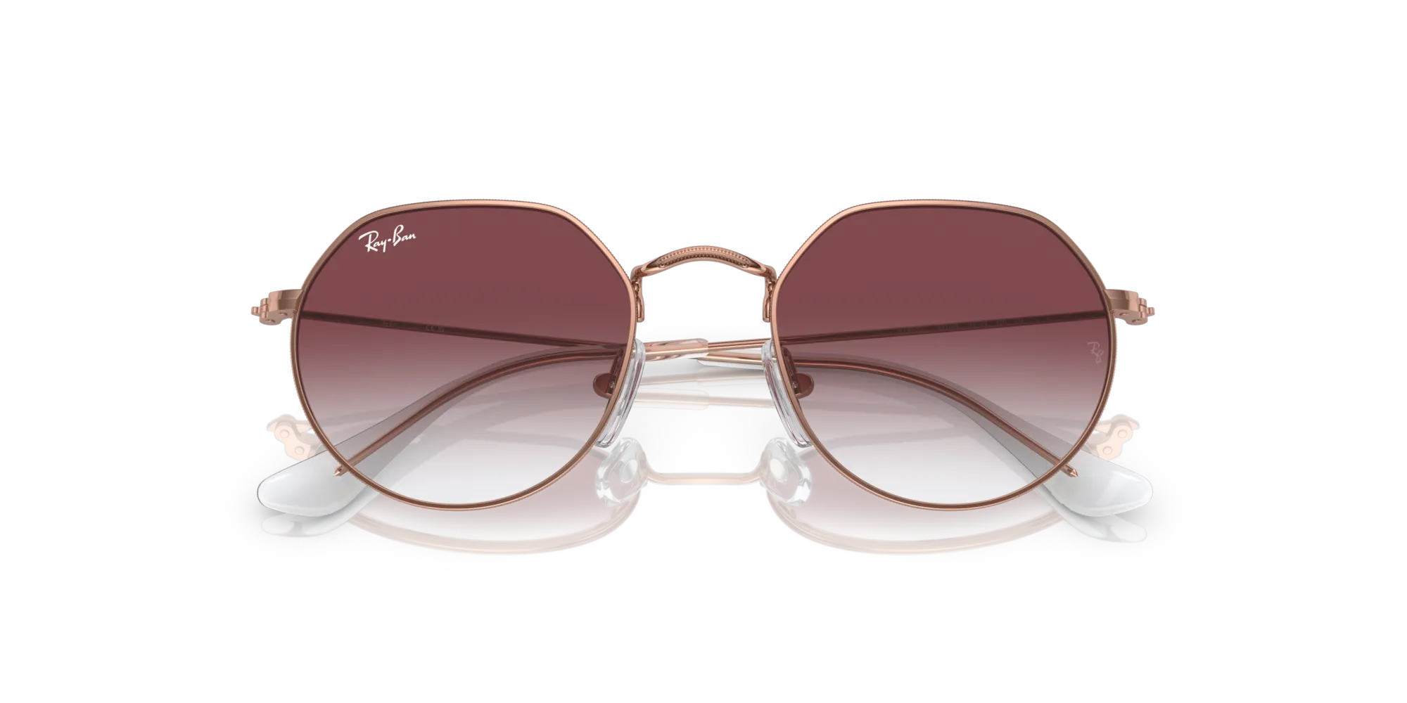 Ray - Ban RJ9565S JUNIOR JACK 291/8H Occhiali da sole bambino Metallo Oro Viola Rotonda Normale Sfumato - immagine 2