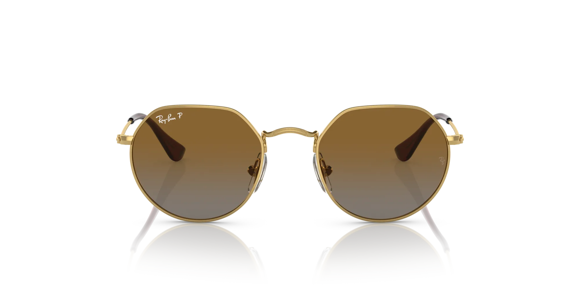 Ray - Ban RJ9565S JUNIOR JACK 223/T5 Occhiali da sole Metallo Oro Marrone Geometrica Polarizzata Sfumato - immagine 3