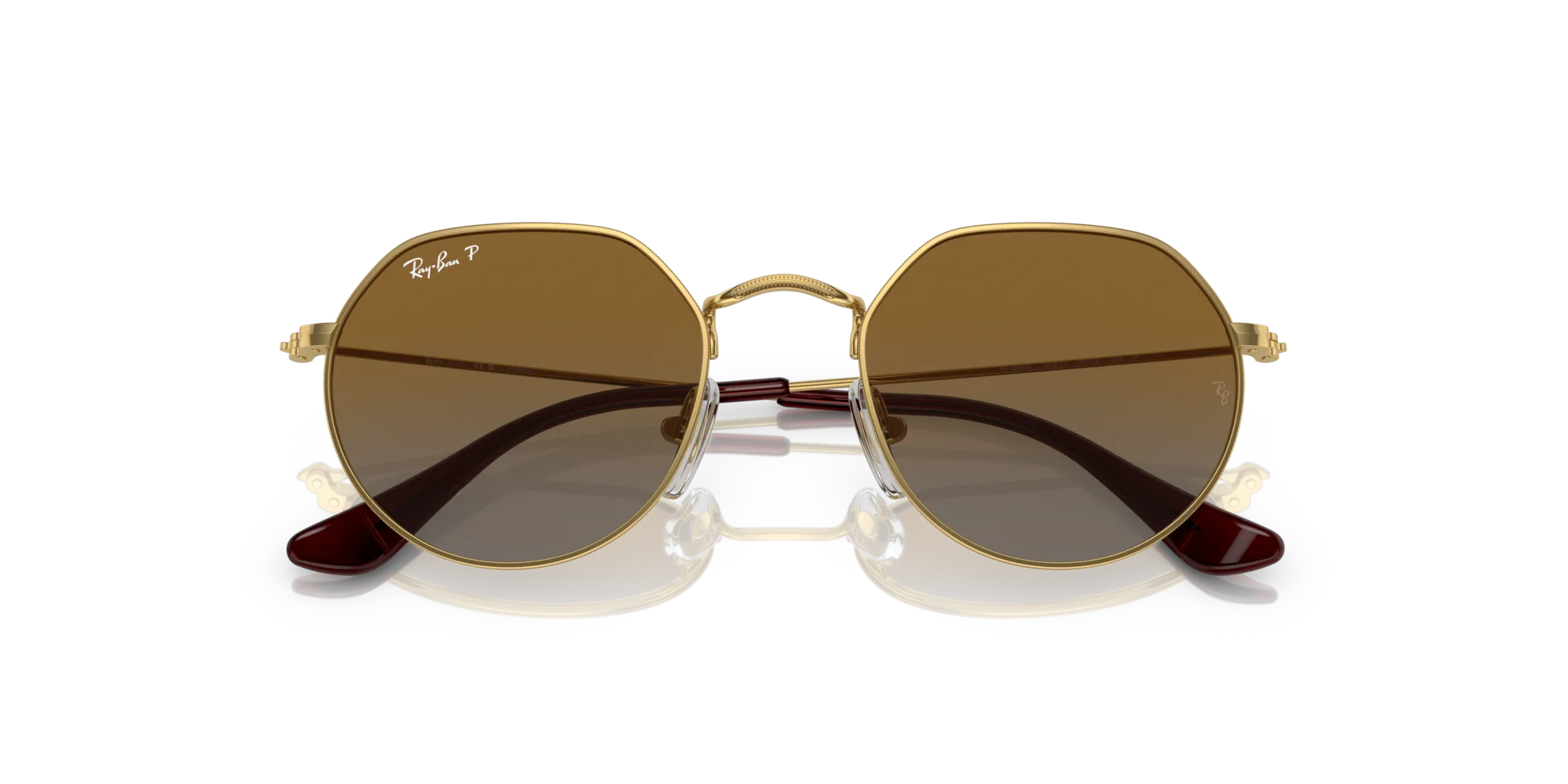 Ray - Ban RJ9565S JUNIOR JACK 223/T5 Occhiali da sole Metallo Oro Marrone Rotonda Polarizzata Sfumato - immagine 2