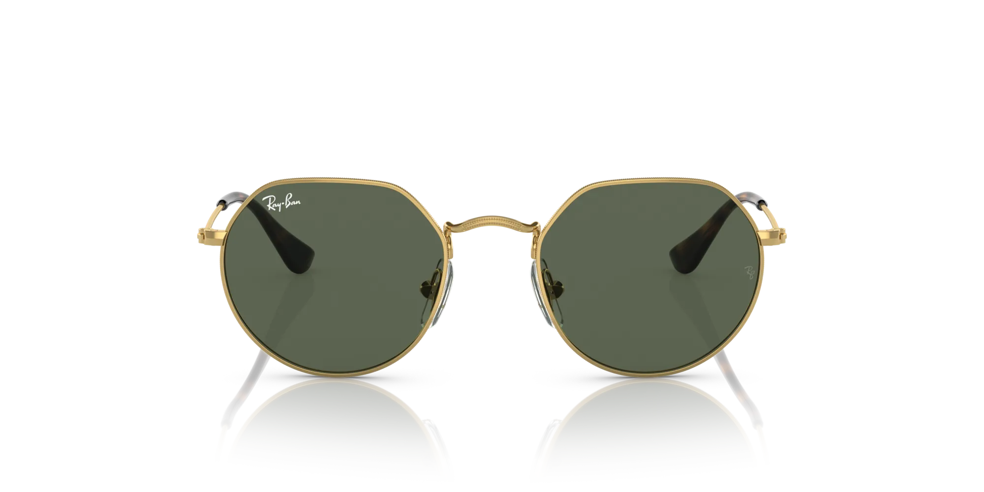 Ray - Ban RJ9565S Jack 223/71 Occhiali da sole bambino Metallo Oro Verde Geometrica Normale - immagine 3