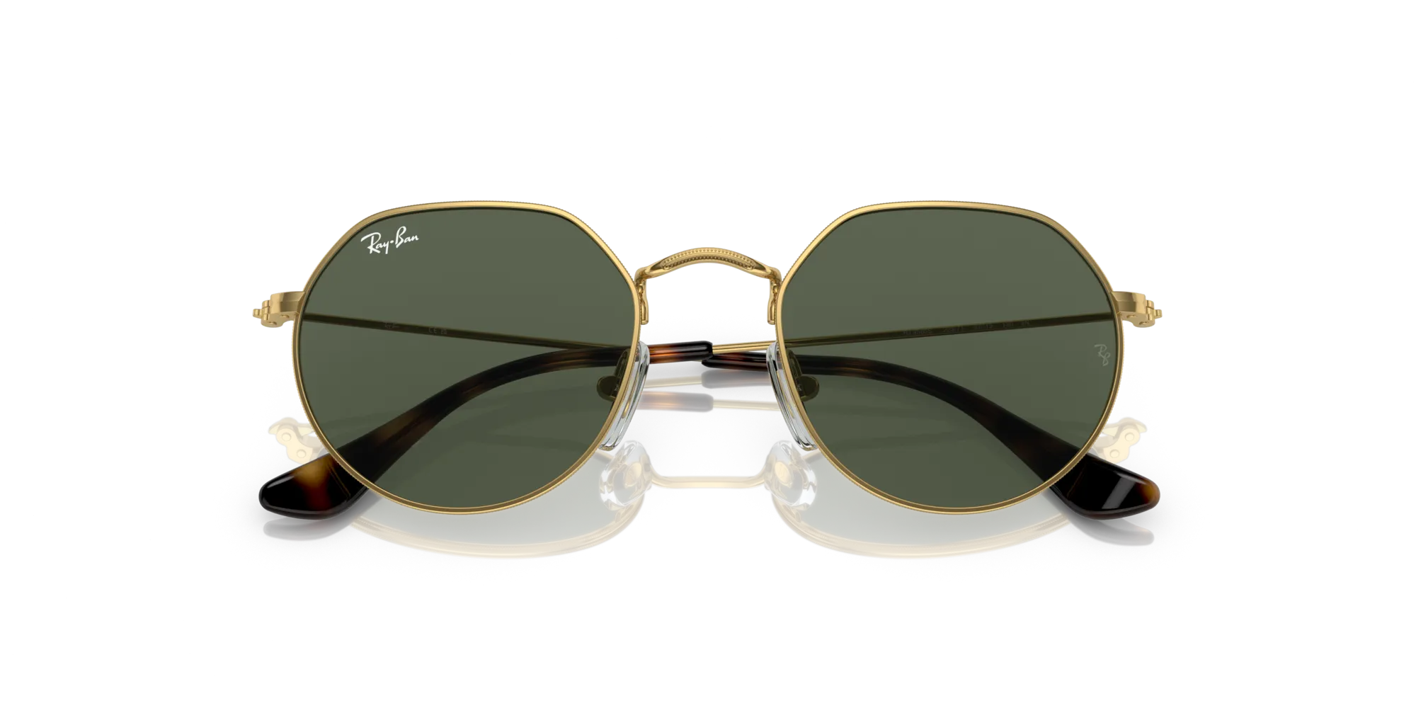 Ray - Ban RJ9565S Jack 223/71 Occhiali da sole bambino Metallo Oro Verde Rotonda Normale - immagine 2