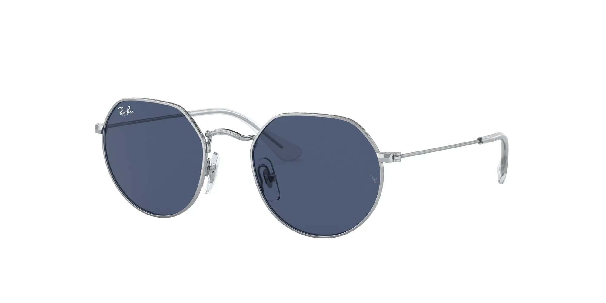 Ray - Ban RJ9565S JUNIOR JACK 212/80 Occhiali da sole bambino Metallo Argento Blu Geometrica Normale - immagine 1