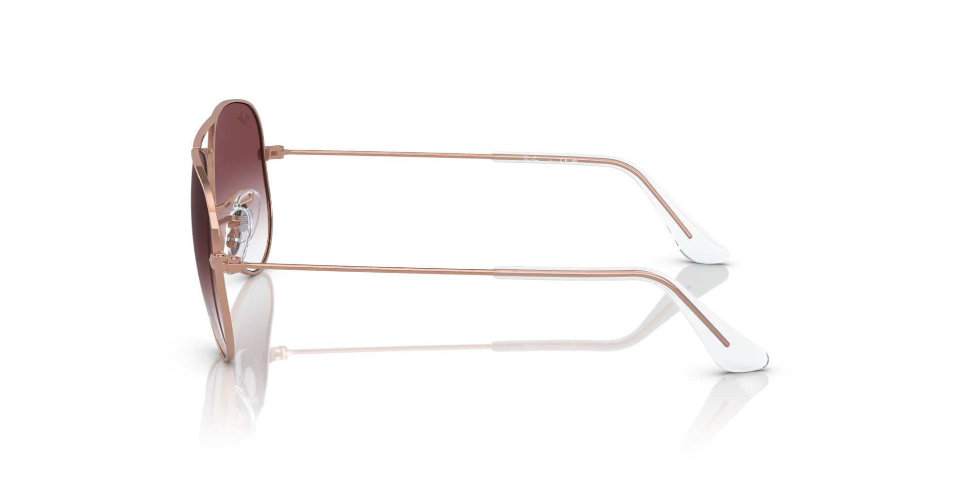 Ray - Ban RJ9506S JUNIOR AVIATOR 291/8H Occhiali da sole bambino Metallo Oro Viola Pilot Normale Sfumato - immagine 4