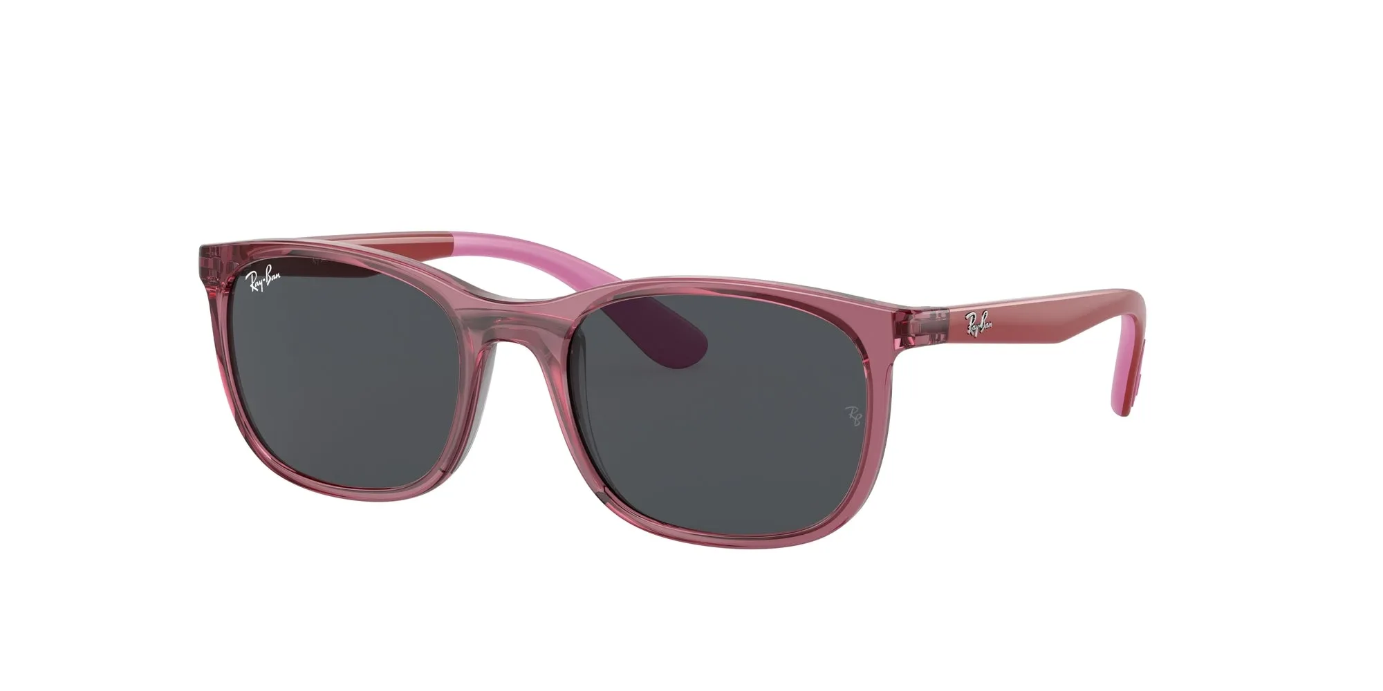 Ray - Ban RJ9076S 712587 Occhiali da sole bambino Iniettato Rosa Grigio Pillow Normale - immagine 1