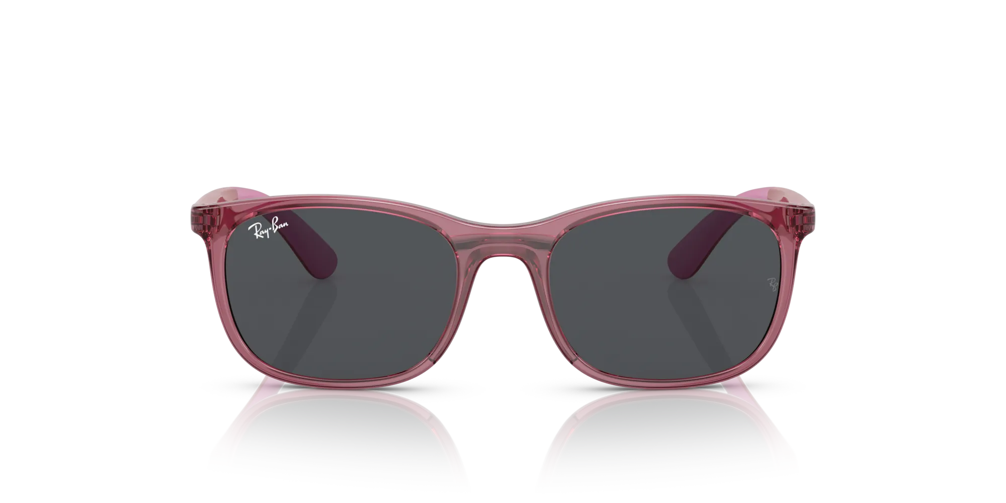 Ray - Ban RJ9076S 712587 Occhiali da sole bambino Iniettato Rosa Grigio Pillow Normale - immagine 3