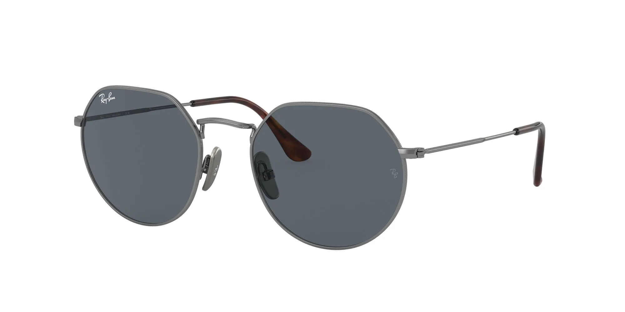 Ray - Ban RB8165 9244R5 Occhiali da sole Titanio Grigio Blu Geometrica Normale - immagine 1
