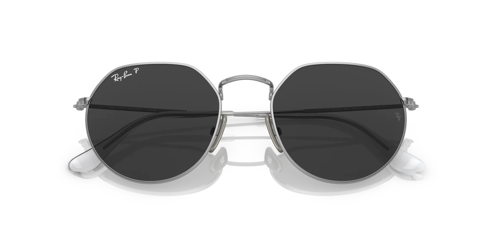 Ray - Ban RB8165 920948 Occhiali da sole Titanio Argento Nero Geometrica Polarizzata - immagine 2