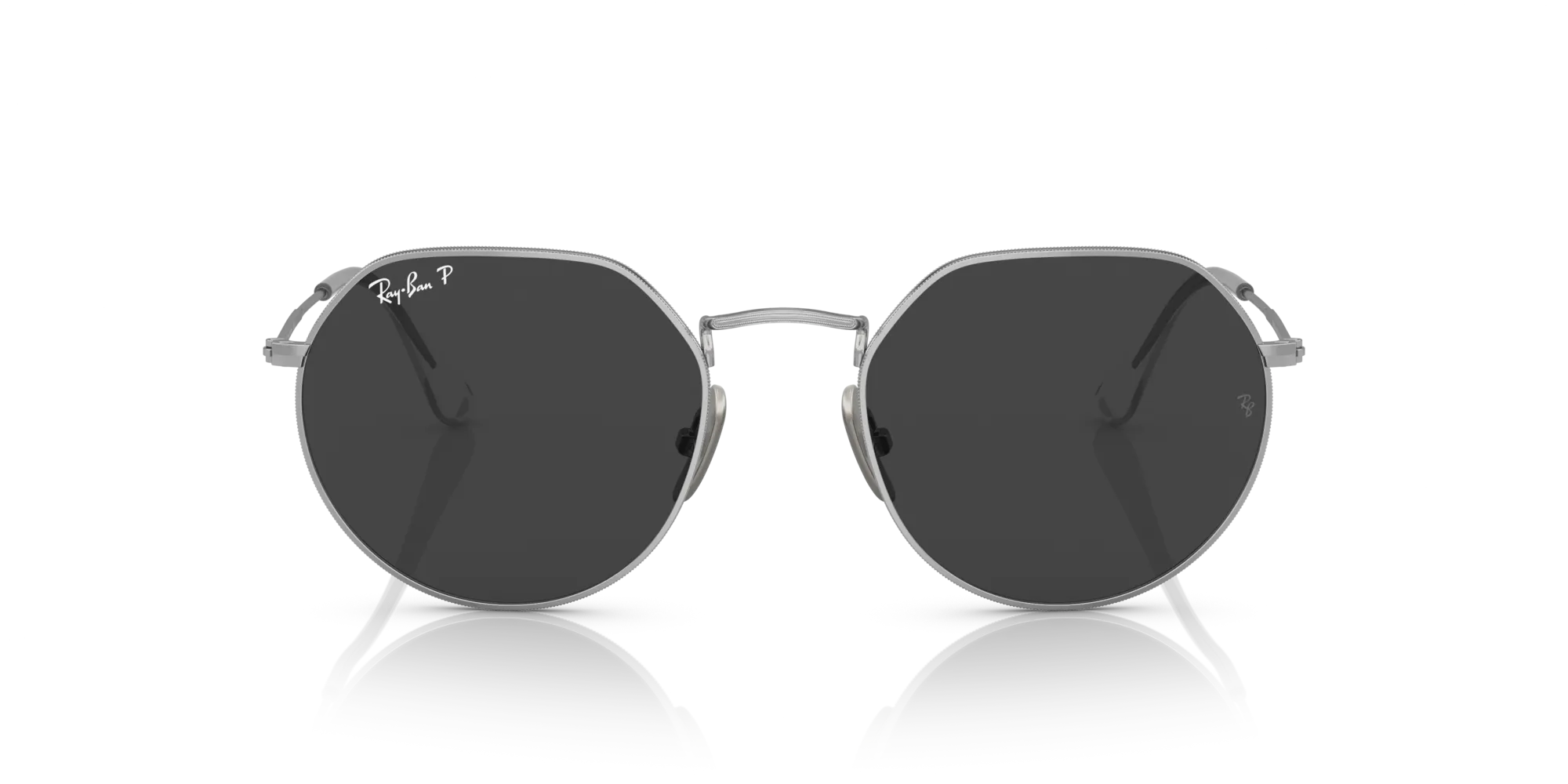 Ray - Ban RB8165 920948 Occhiali da sole Titanio Argento Nero Geometrica Polarizzata - immagine 3