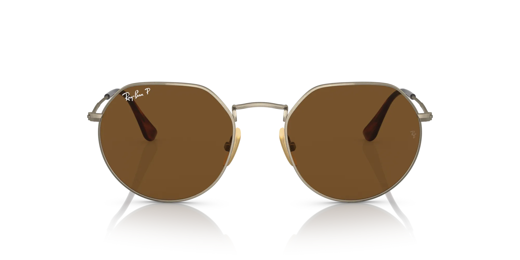 Ray - Ban RB8165 920757 Occhiali da sole Titanio Oro Marrone Geometrica Polarizzata - immagine 3