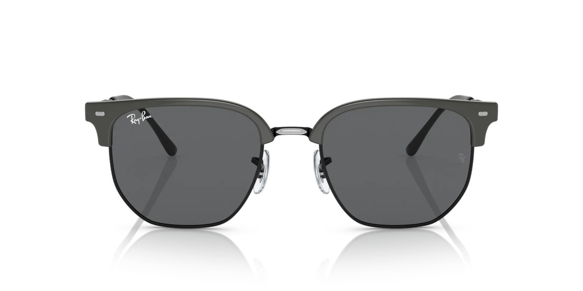 Ray - Ban RB4416 NEW CLUBMASTER 6653B1 Occhiali da sole Acetato Grigio Grigio Geometrica Normale - immagine 3