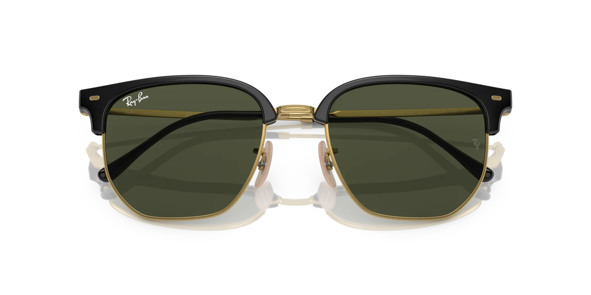 Ray - Ban RB4416 NEW CLUBMASTER 601/31 Occhiali da sole Iniettato Nero Verde Geometrica Normale - immagine 2