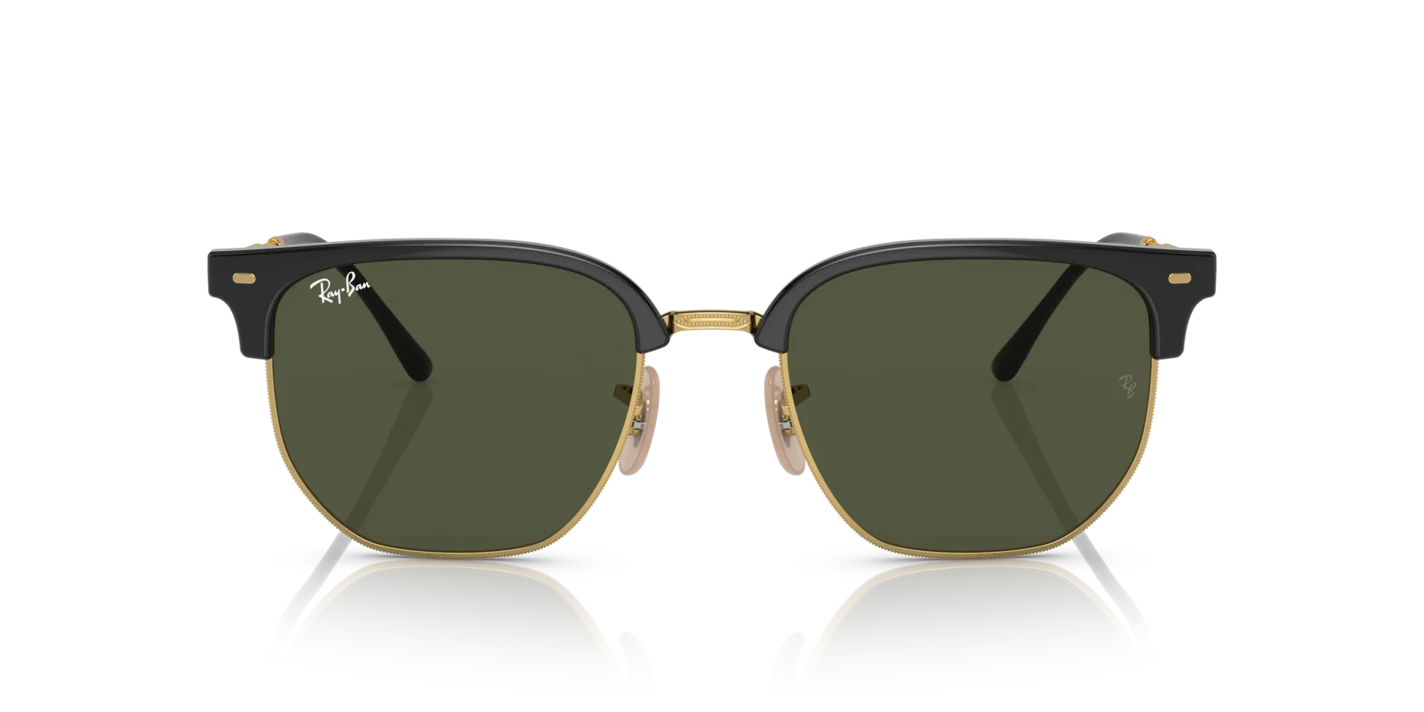 Ray - Ban RB4416 NEW CLUBMASTER 601/31 Occhiali da sole Iniettato Nero Verde Geometrica Normale - immagine 3