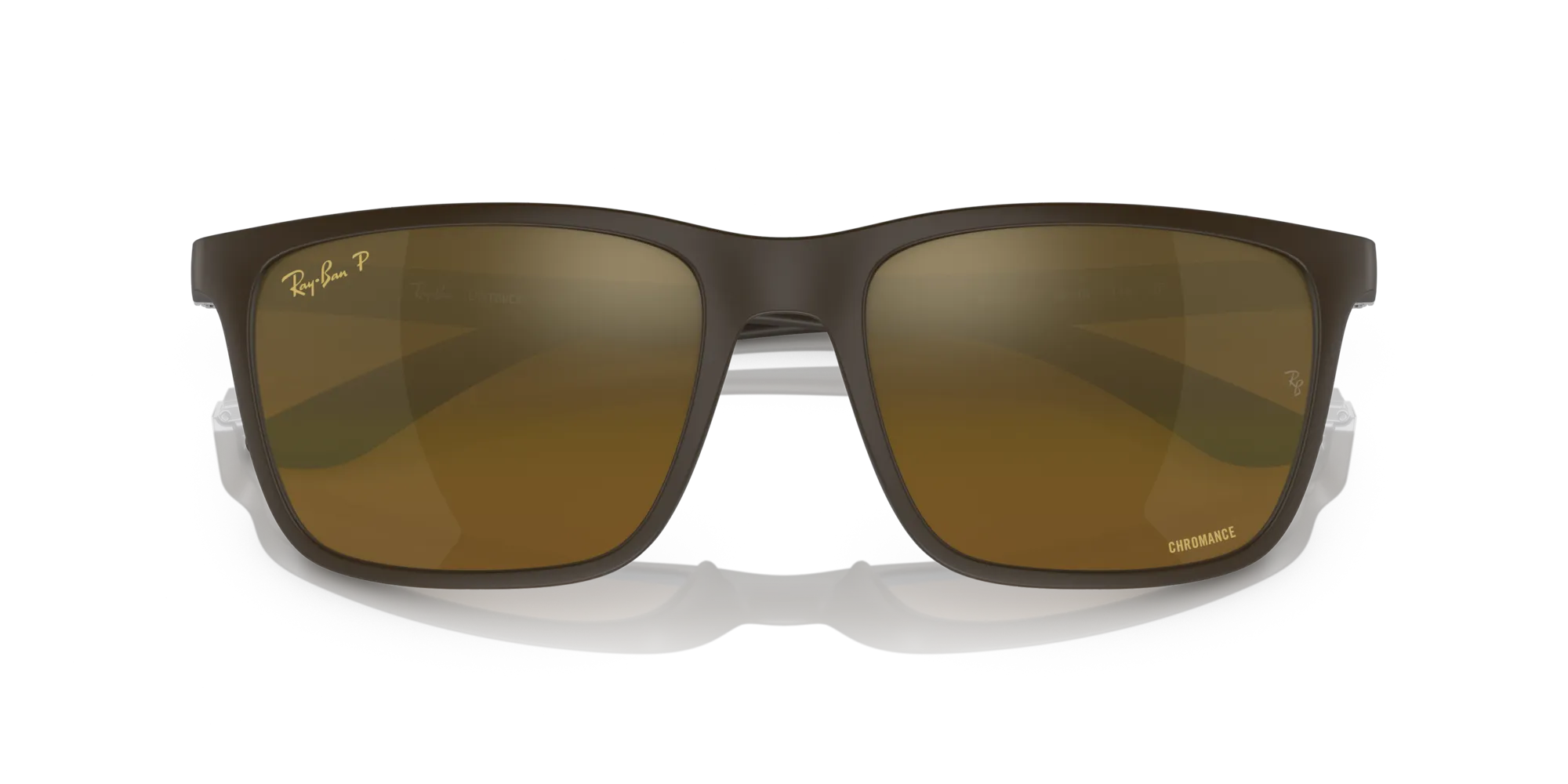 Ray - Ban RB4385 6124A3 Occhiali da sole Peek Marrone Marrone Squadrata Polarizzata - immagine 2
