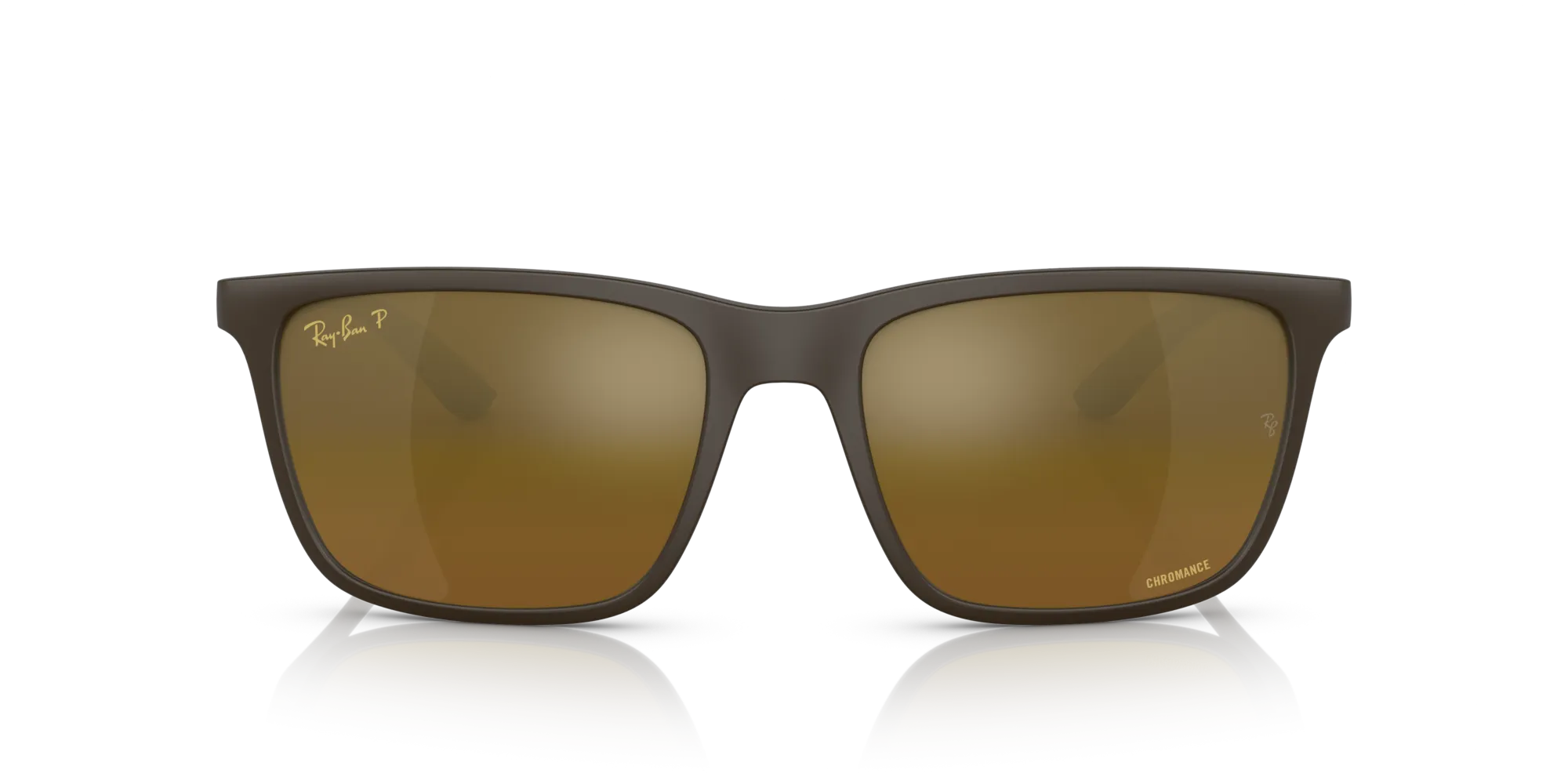 Ray - Ban RB4385 6124A3 Occhiali da sole Peek Marrone Marrone Squadrata Polarizzata - immagine 3