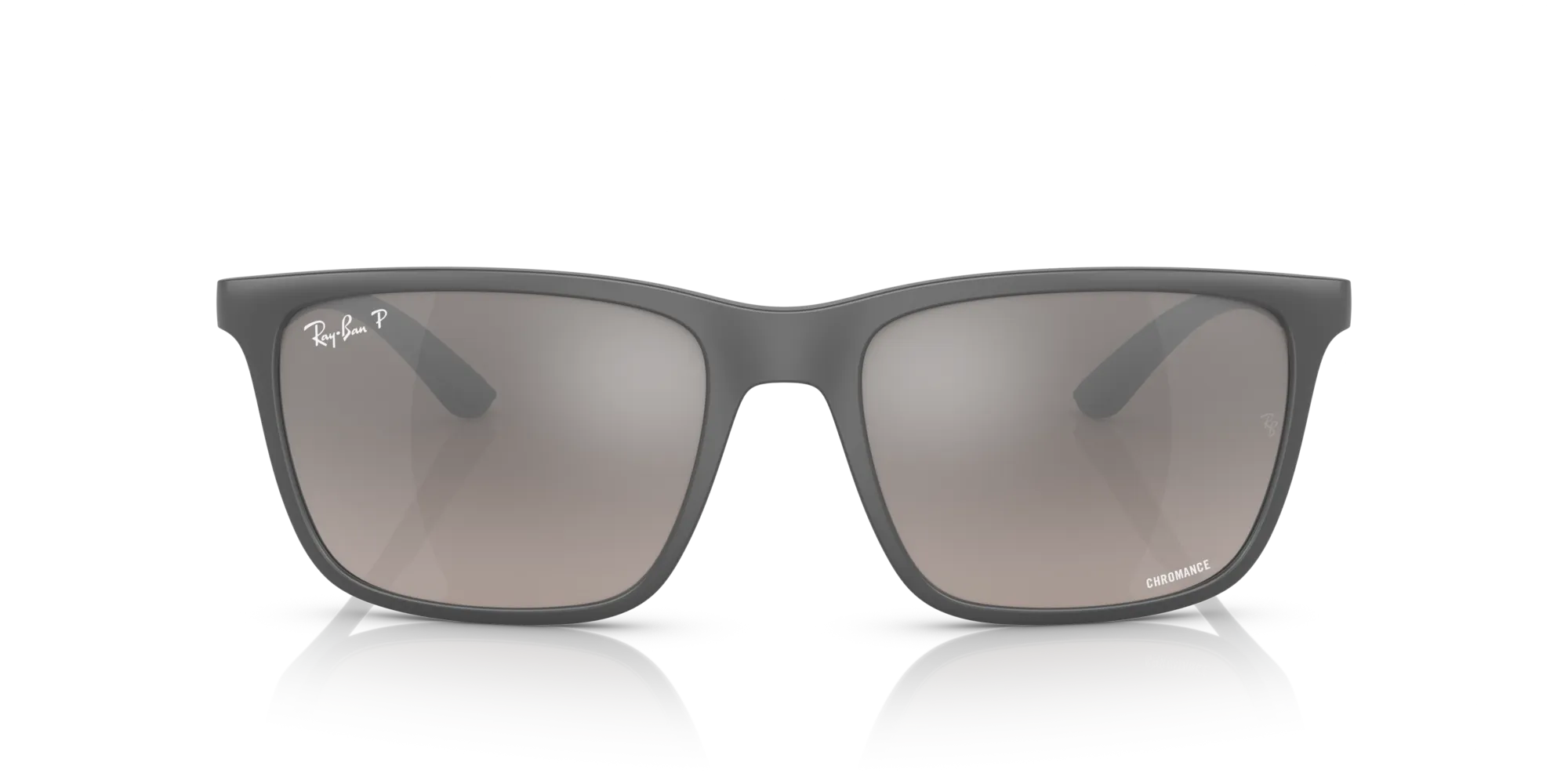 Ray - Ban RB4385 60175J Occhiali da sole Peek Grigio Grigio Squadrata Polarizzata Sfumato - immagine 3