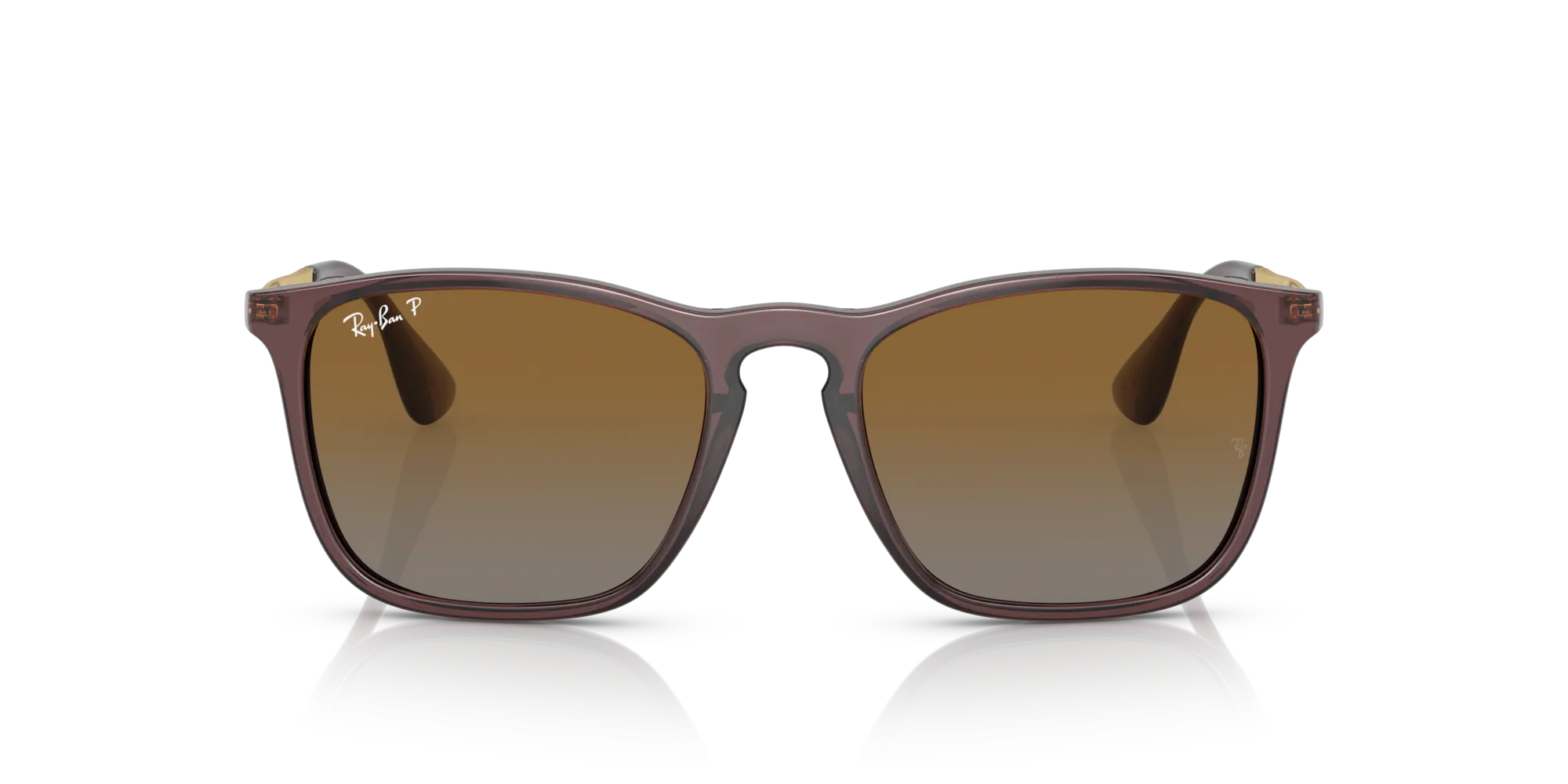 Ray - Ban RB4187 CHRIS 6593T5 Occhiali da sole Iniettato Marrone Marrone Squadrata Polarizzata - immagine 3