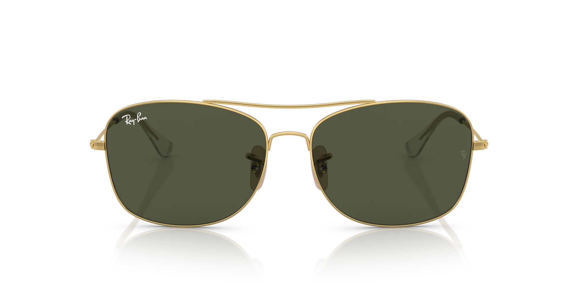 Ray - Ban RB3799 001/31 Occhiali da sole Metallo Oro Verde Pillow Normale - immagine 3