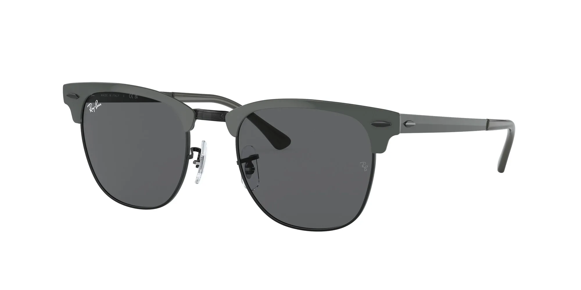 Ray - Ban RB3716 CLUBMASTER METAL 9256B1 Occhiali da sole Metallo Grigio Grigio Squadrata Normale - immagine 1