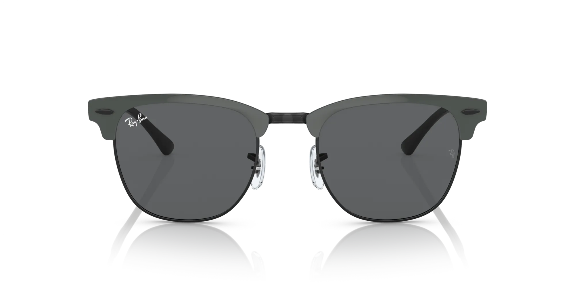 Ray - Ban RB3716 CLUBMASTER METAL 9256B1 Occhiali da sole Metallo Grigio Grigio Squadrata Normale - immagine 3