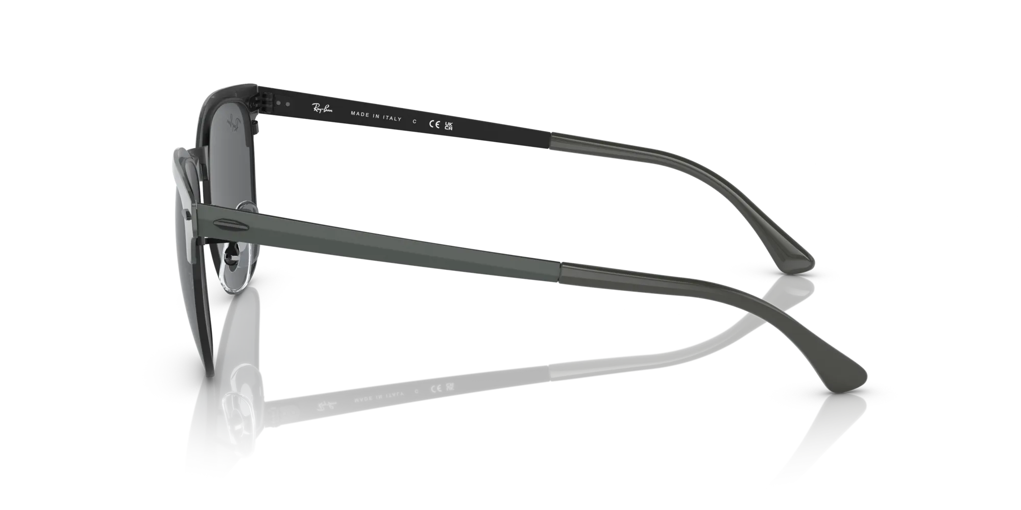Ray - Ban RB3716 CLUBMASTER METAL 9256B1 Occhiali da sole Metallo Grigio Grigio Squadrata Normale - immagine 4