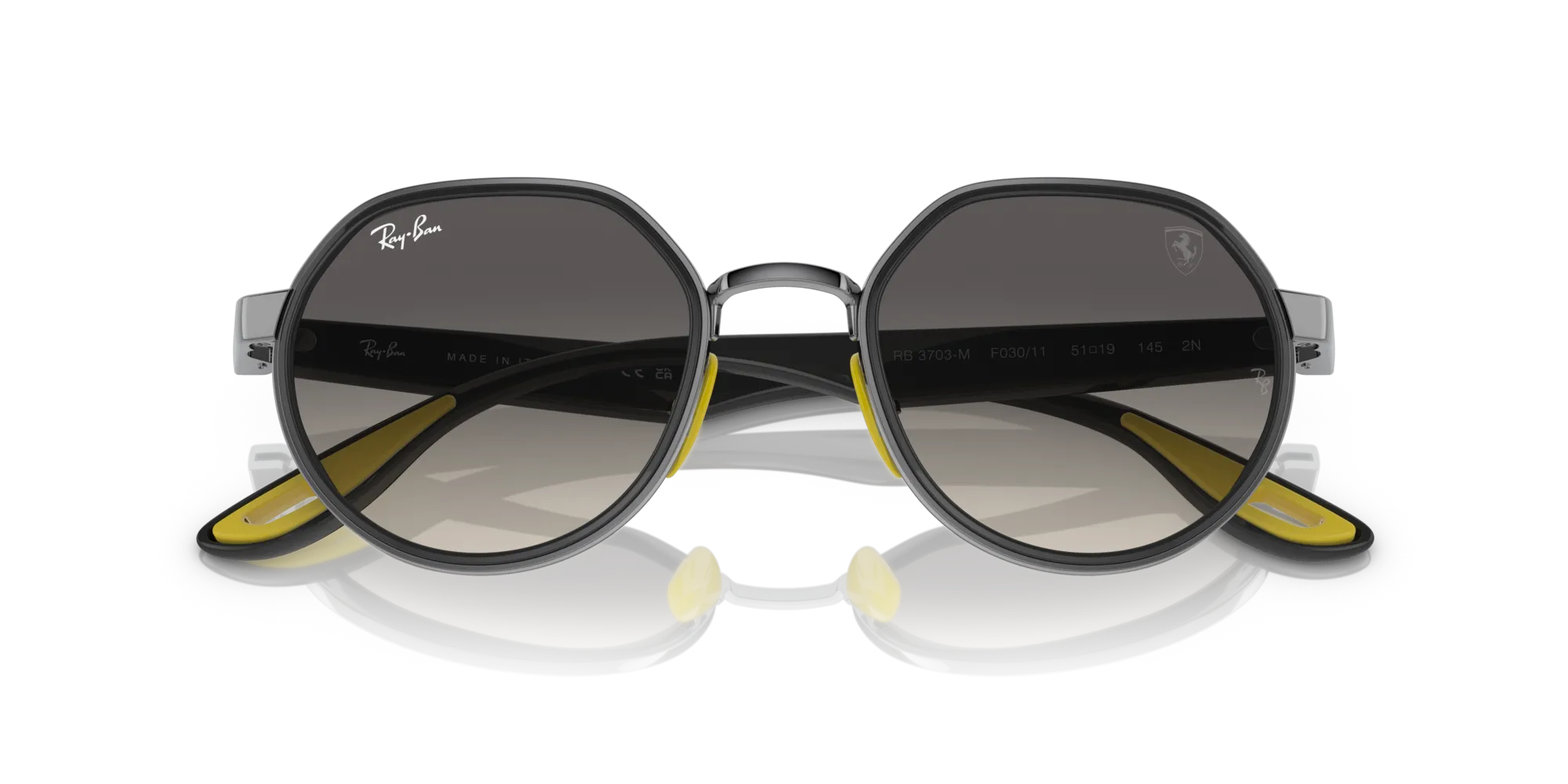Ray - Ban RB3703M F03011 Occhiali da sole Metallo Grigio Grigio Geometrica Normale Sfumato - immagine 2