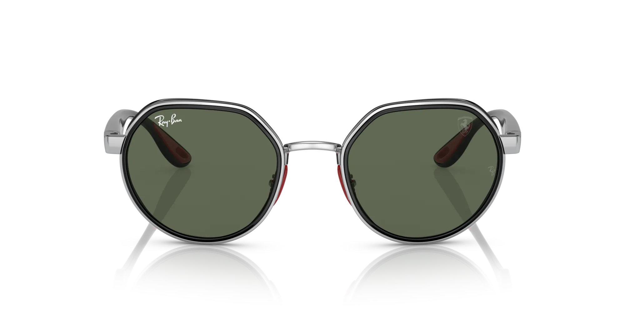 Ray - Ban RB3703M F00771 Occhiali da sole Metallo Argento Verde Geometrica Normale - immagine 3