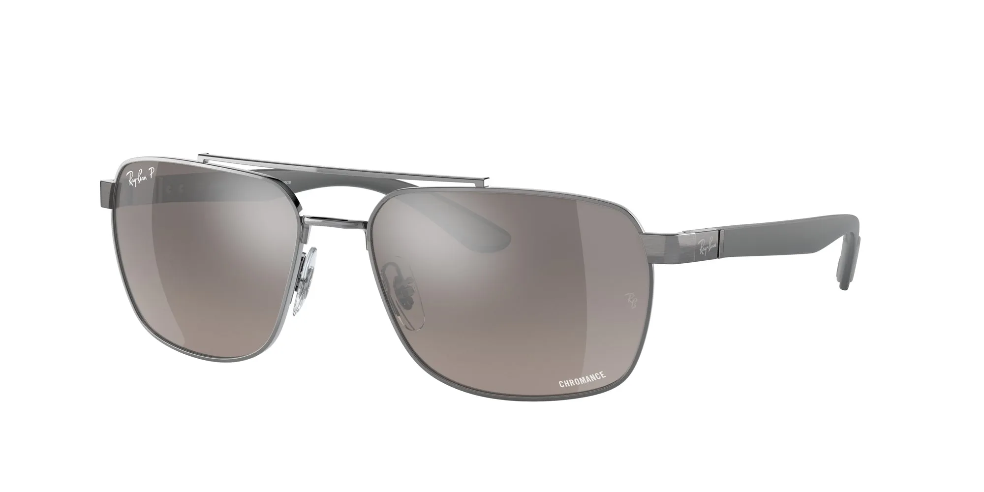 Ray - Ban RB3701 004/5J Occhiali da sole Acciaio Grigio Grigio Squadrata Polarizzata - immagine 1